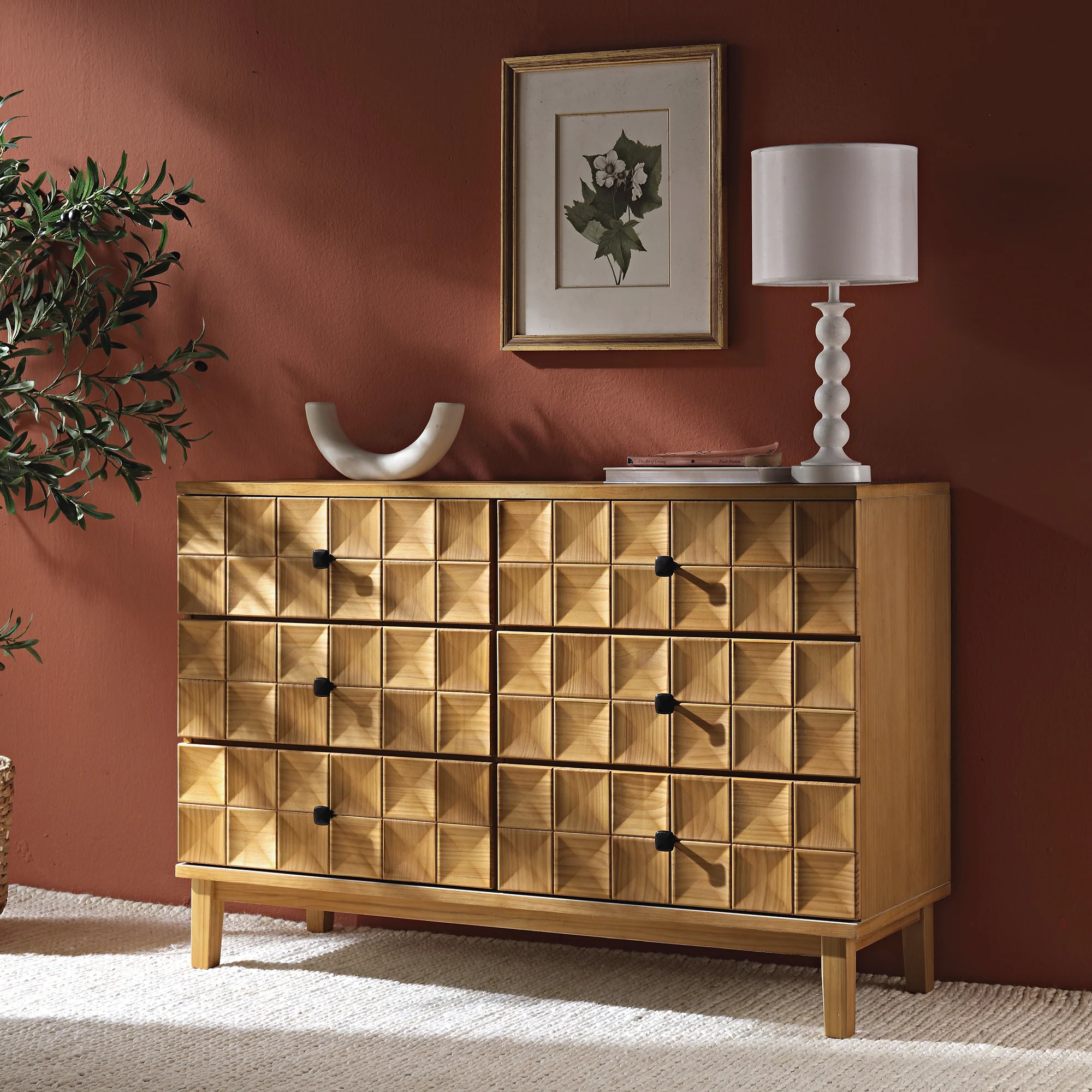 Gibbs Chest of 6 Drawers, Natural - Image 2