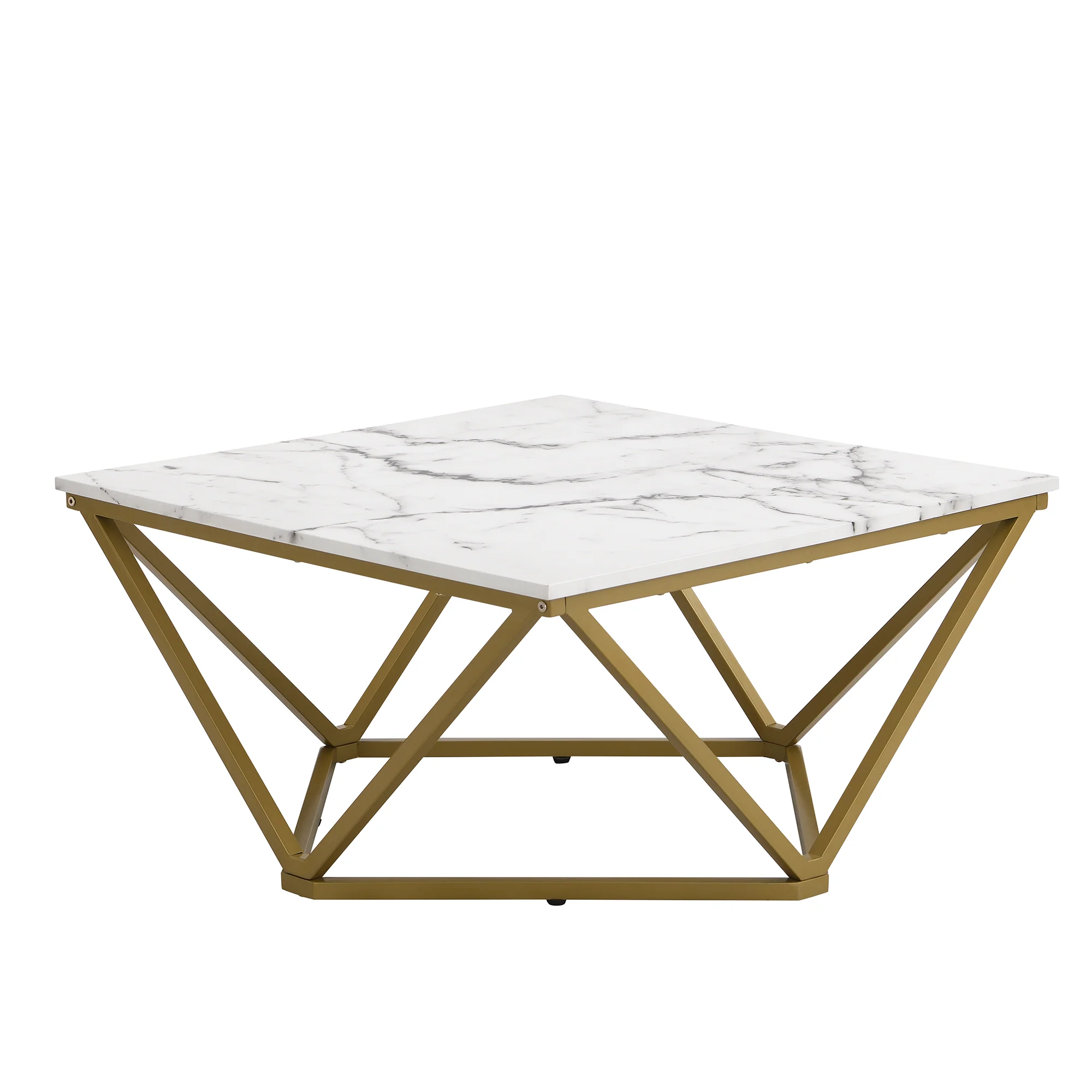 Giulia Marble Effect Square Coffee Table - Image 4