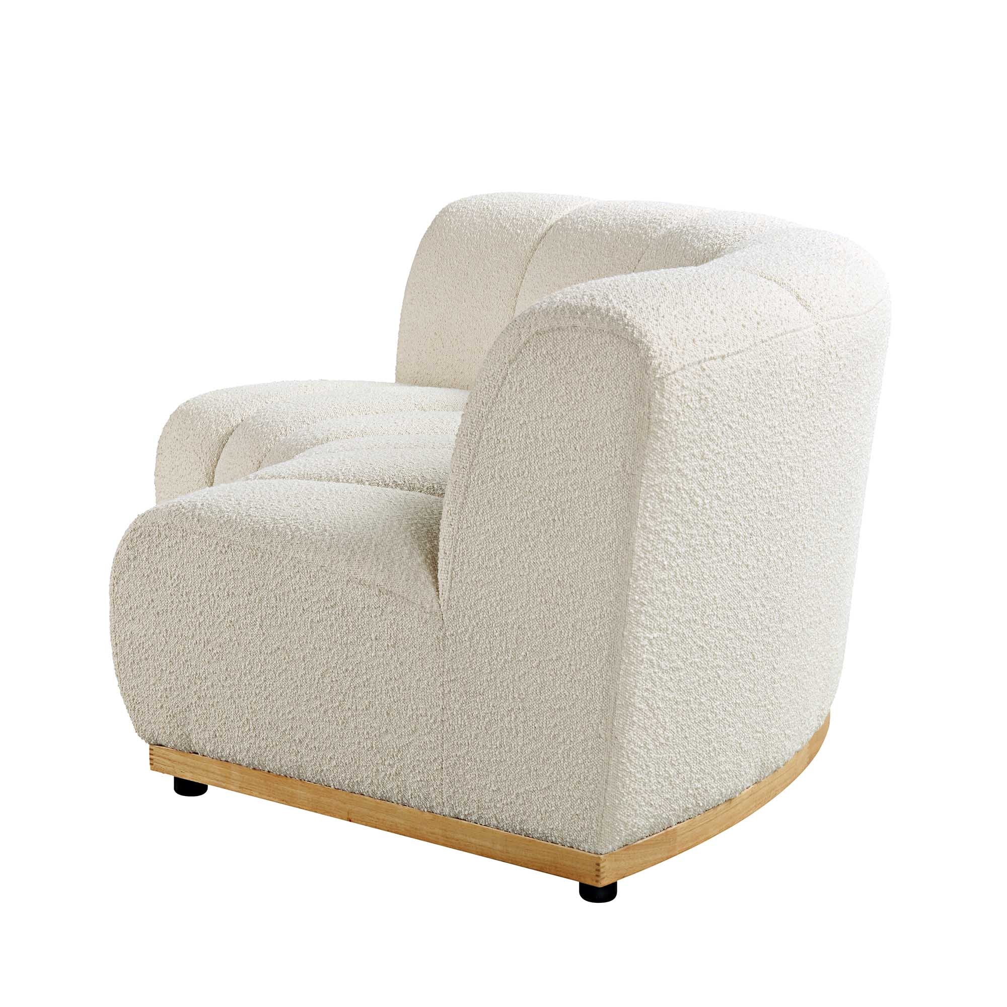 Granvia Ecru Boucle Modular Sofa, 2-Seater Curved Sofa - Image 9