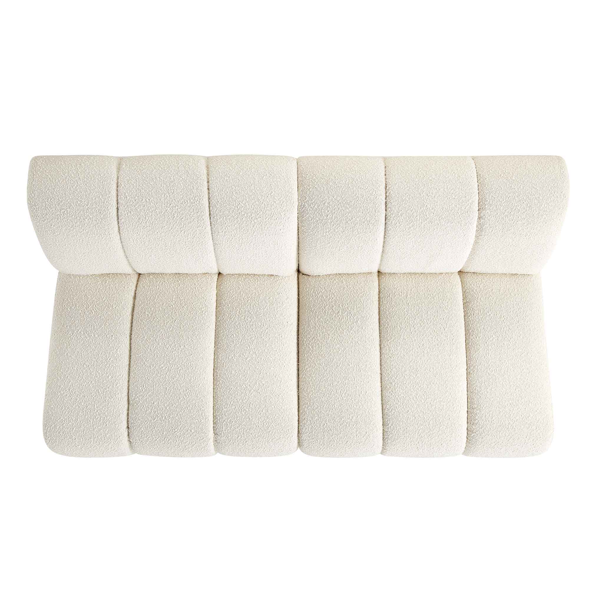 Granvia Ecru Boucle Modular Sofa, 2-Seater Sofa - Image 7