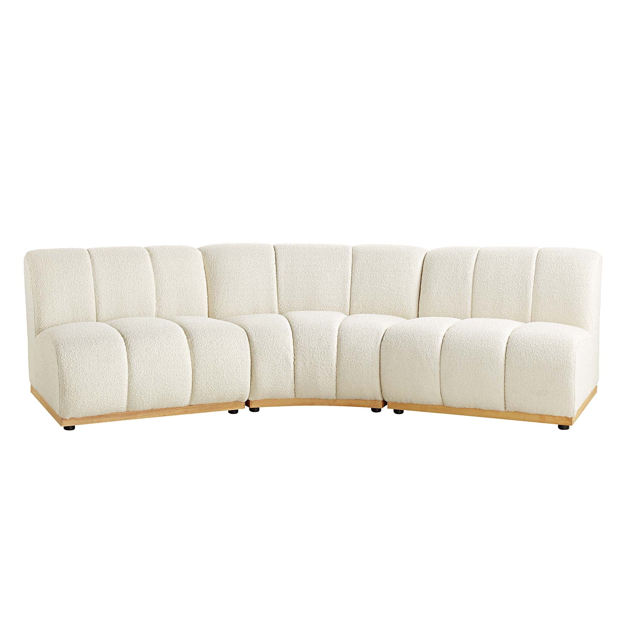 Granvia Ecru Boucle Modular Sofa, 3-Seater Corner Sofa - Image 7