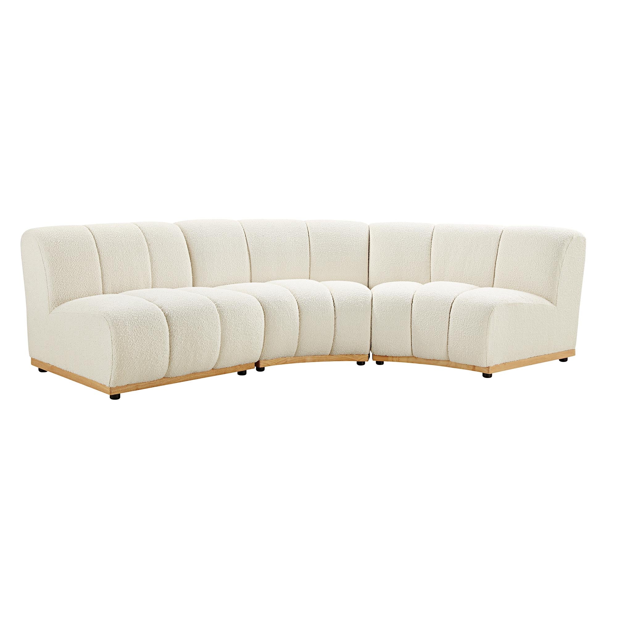Granvia Ecru Boucle Modular Sofa, 3-Seater L-Shaped Sofa - Image 2