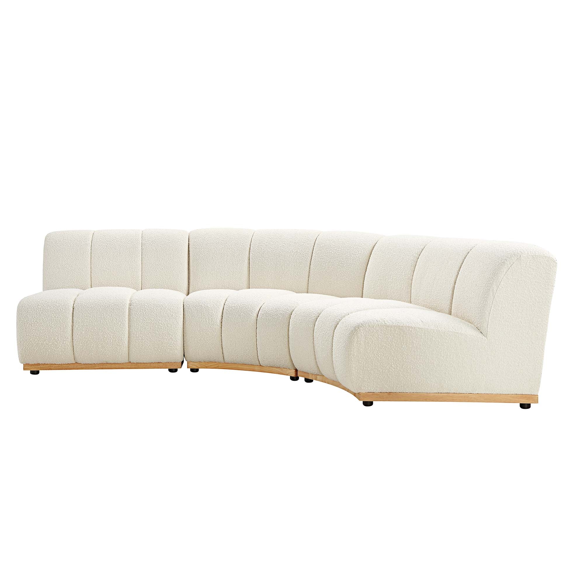 Granvia Ecru Boucle Modular Sofa, 3-Seater L-Shaped Sofa - Image 5