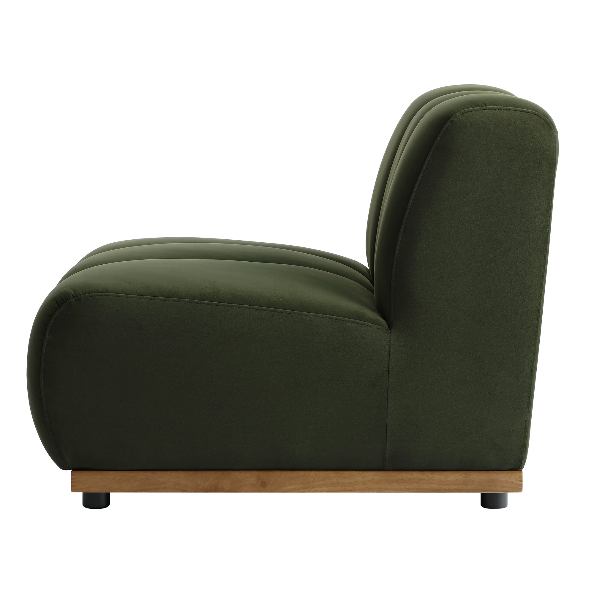 Granvia Moss Green Modular Sofa, 1-Seater Armless Sofa - Image 6