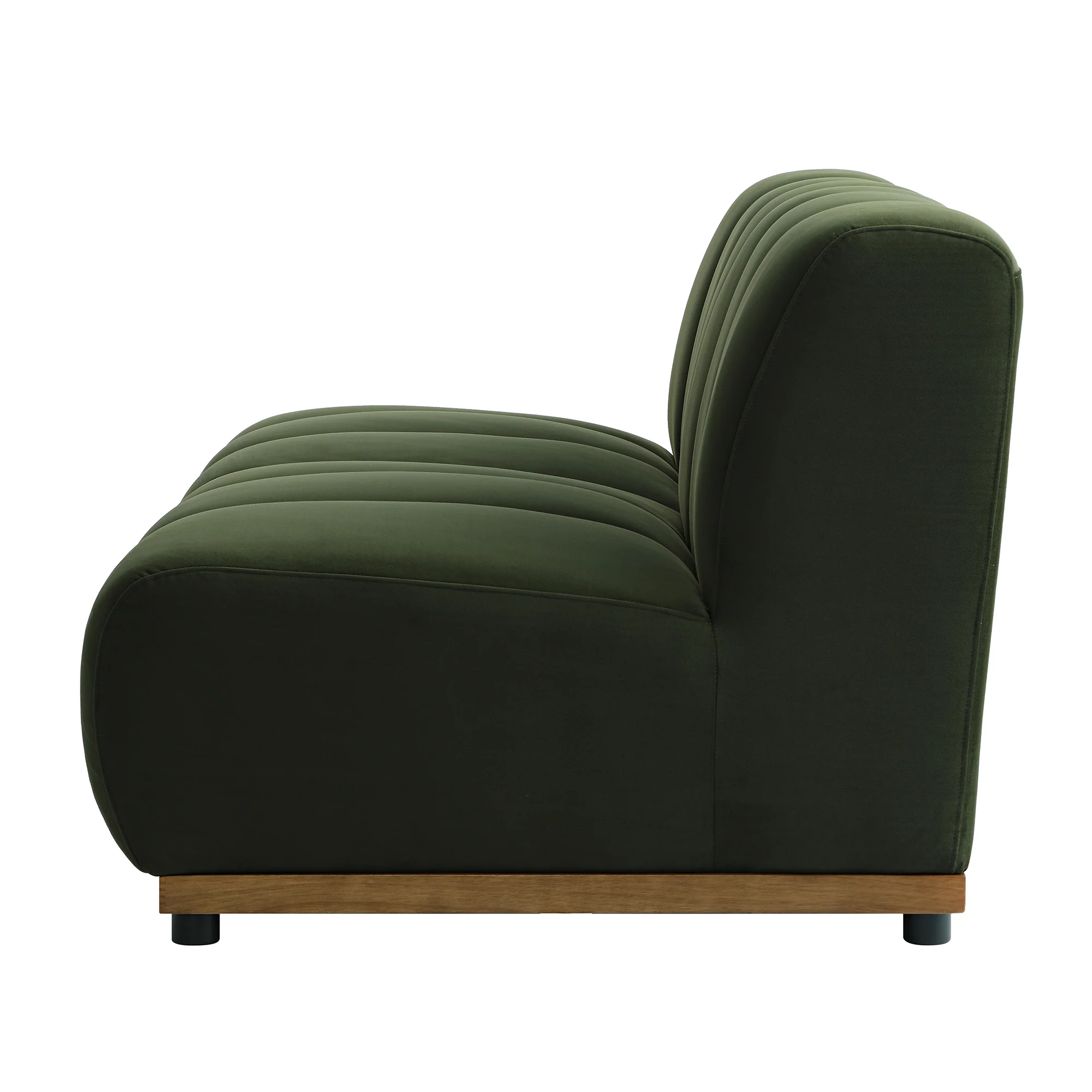 Granvia Moss Green Velvet Modular Sofa, 2-Seater Sofa - Image 8