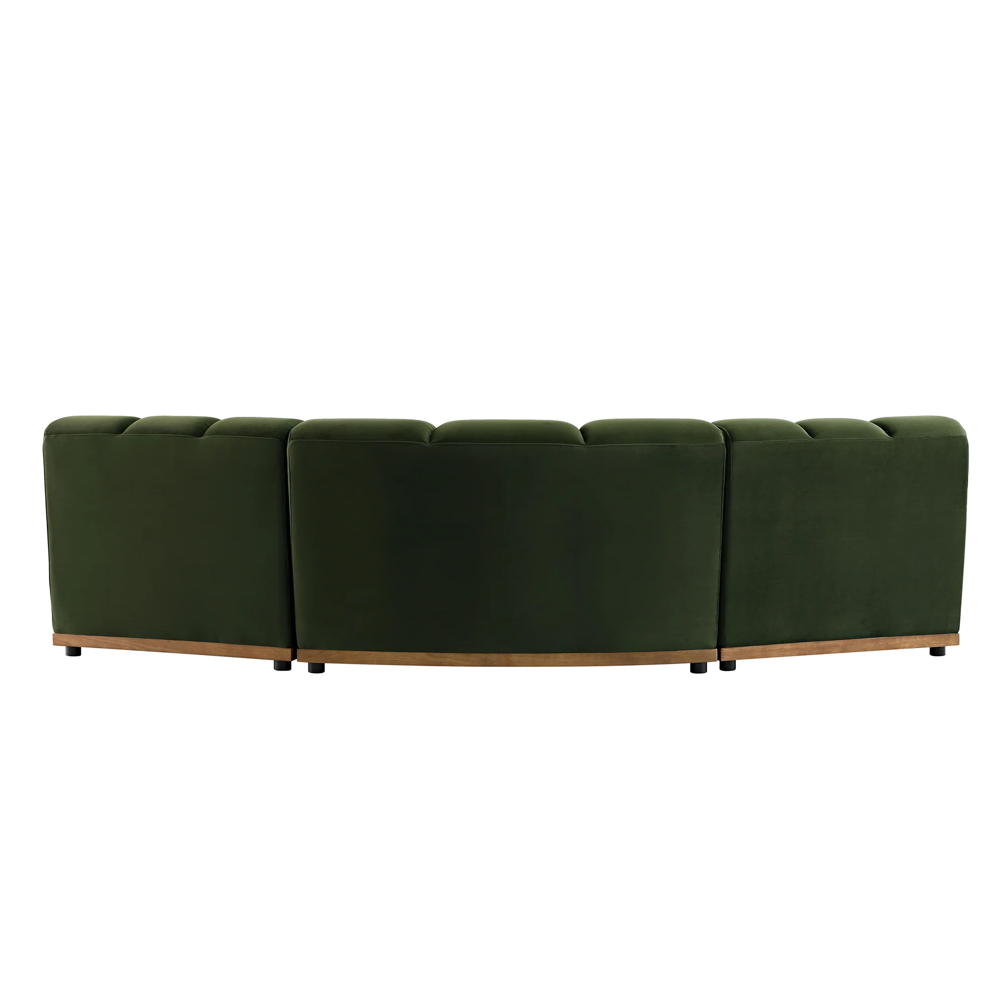 Granvia Moss Green Velvet Modular Sofa, 3-Seater Corner Sofa - Image 10