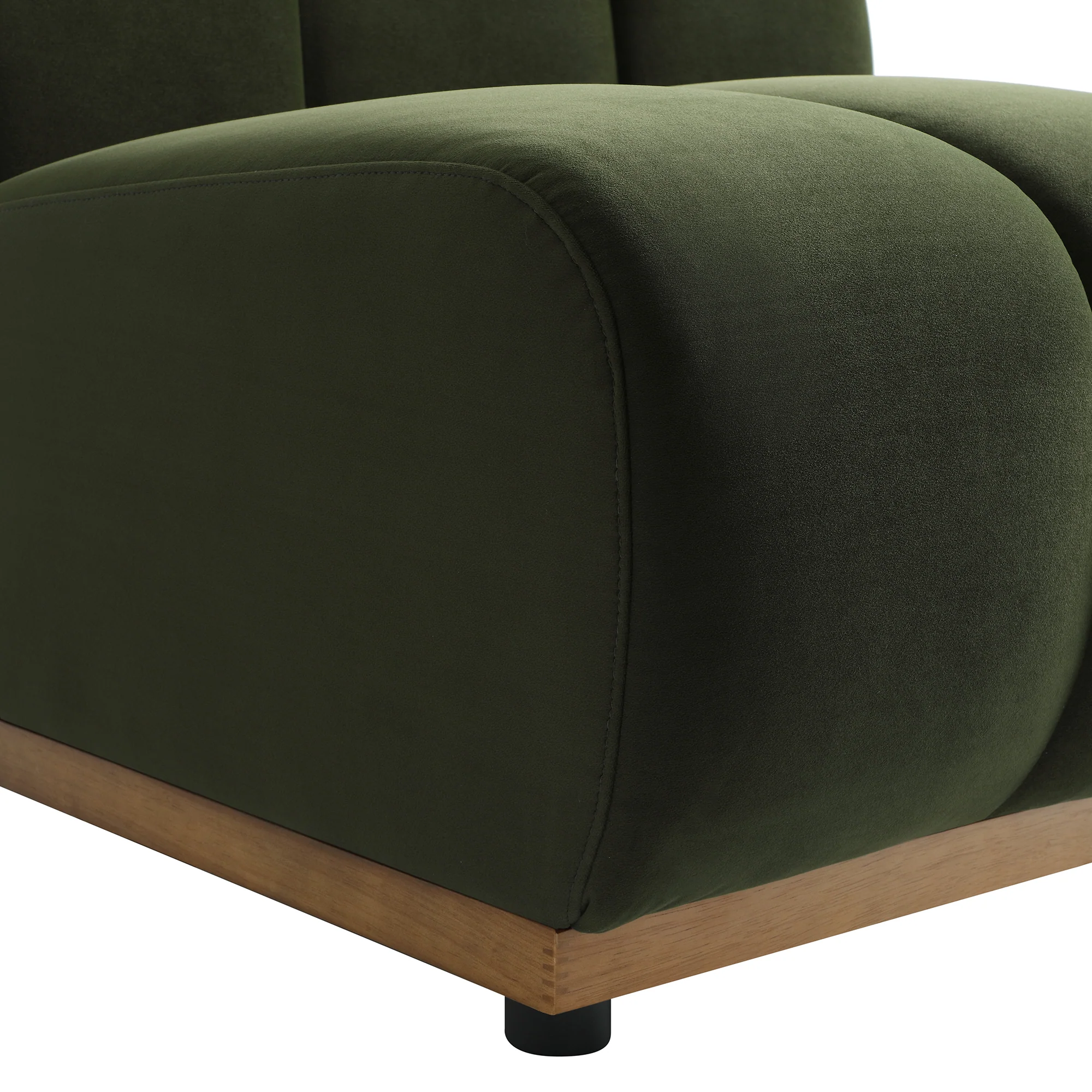 Granvia Moss Green Velvet Modular Sofa, 3-Seater Sofa - Image 11