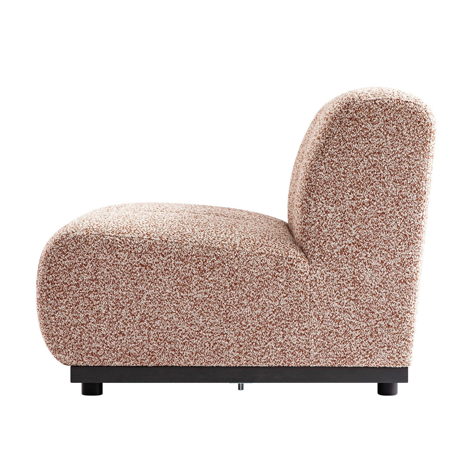 Granvia Musk Blush Boucle Modular Sofa, 1-Seater Armless Sofa - Image 10