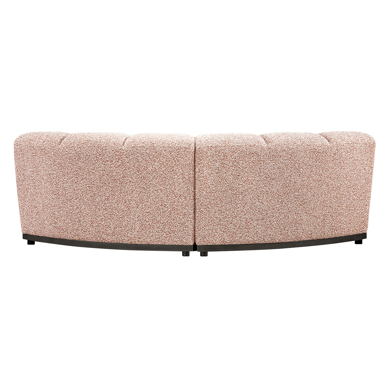 Granvia Musk Blush Boucle Modular Sofa, 2-Seater Curved Sofa - Image 12