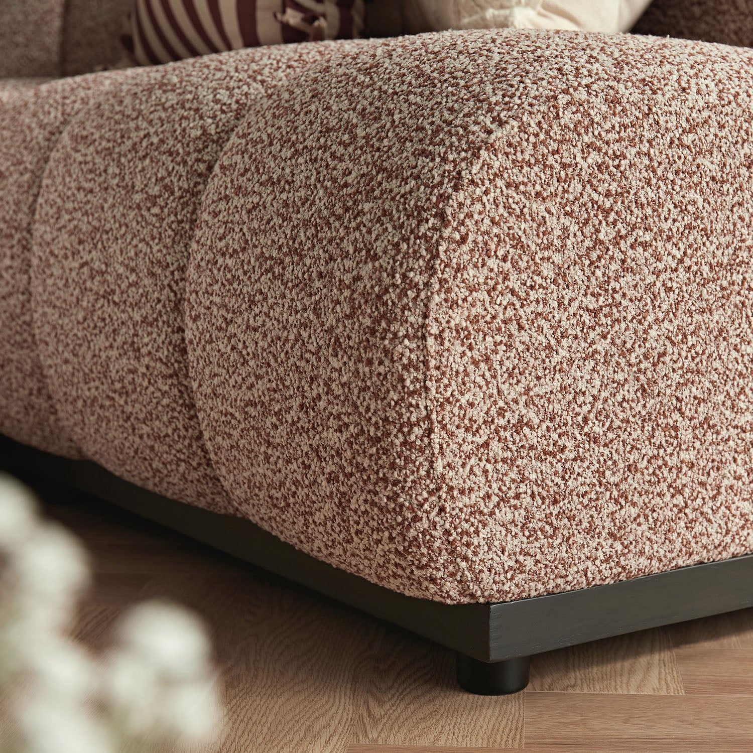 Granvia Musk Blush Boucle Modular Sofa, 3-Seater Corner Sofa - Image 7