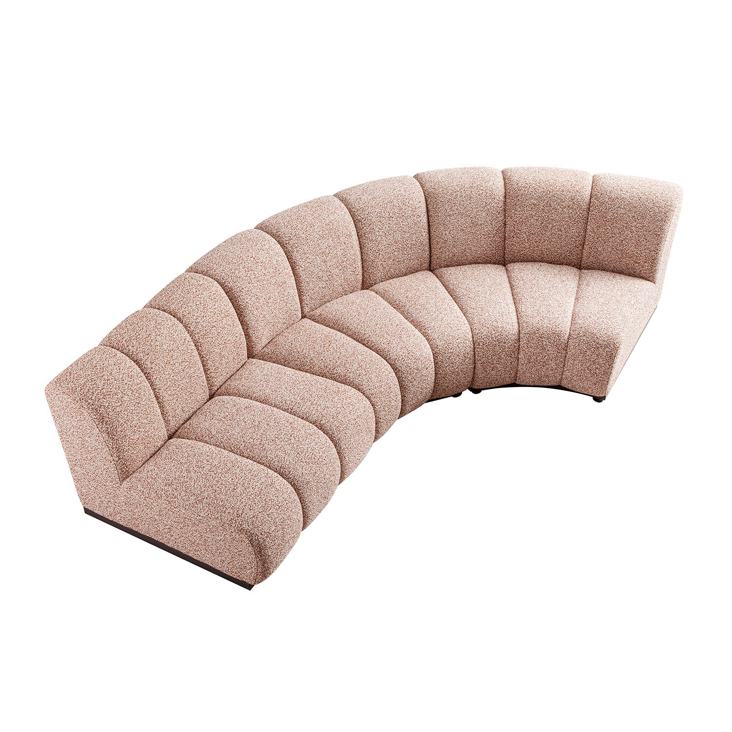 Granvia Musk Blush Boucle Modular Sofa, 3-Seater L-Shaped Sofa - Image 8