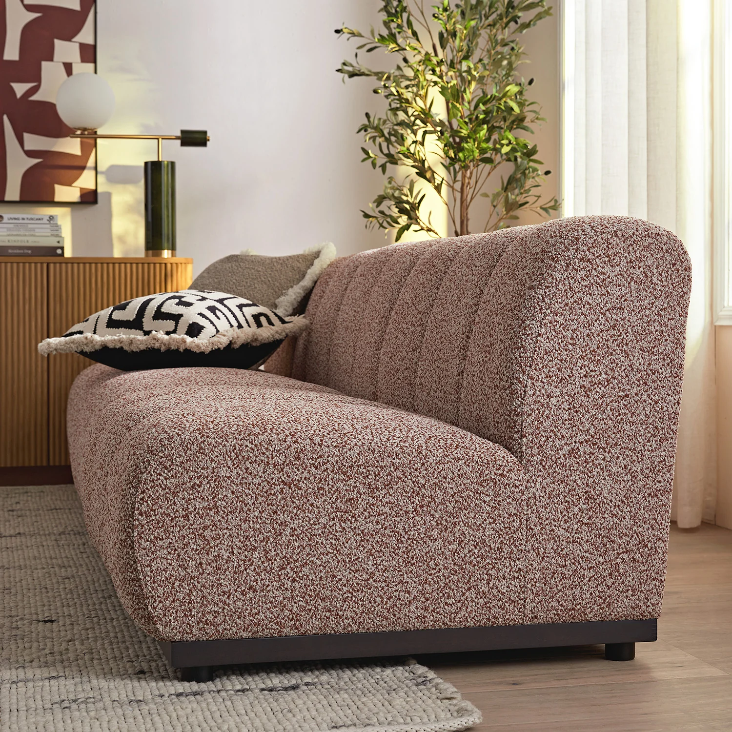 Granvia Musk Blush Boucle Modular Sofa, 3-Seater Sofa - Image 4