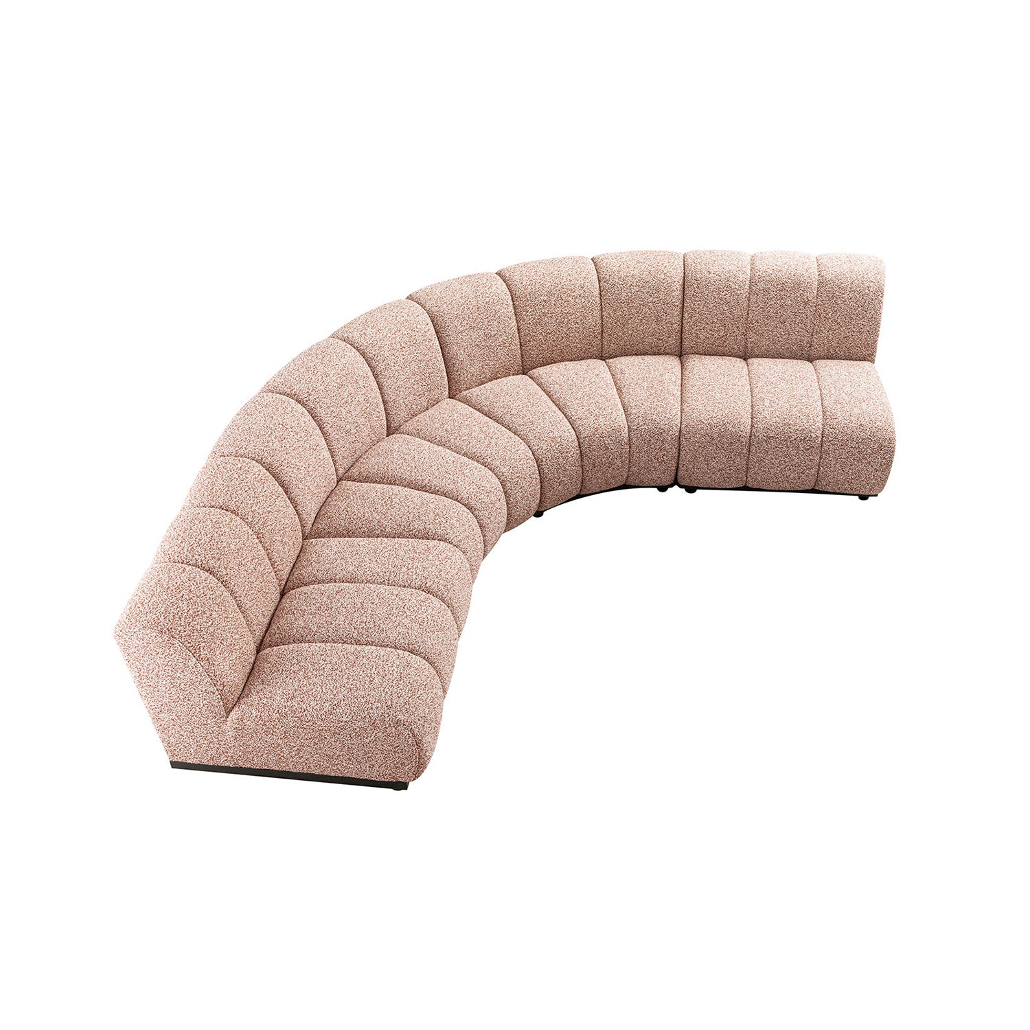 Granvia Musk Blush Boucle Modular Sofa, 4-Seater Large Corner Sofa - Image 4