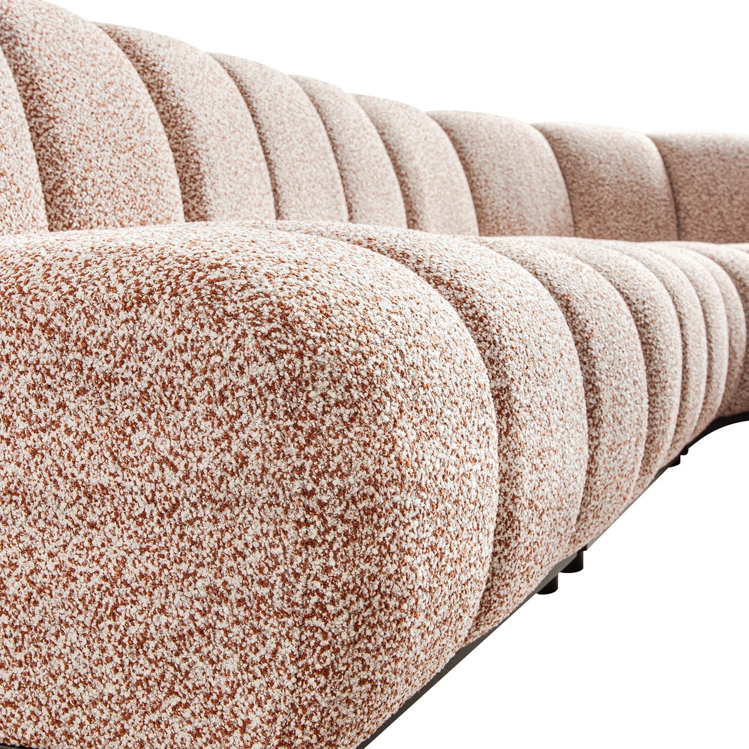 Granvia Musk Blush Boucle Modular Sofa, 5-Seater Grand L-Shaped Sofa - Image 14
