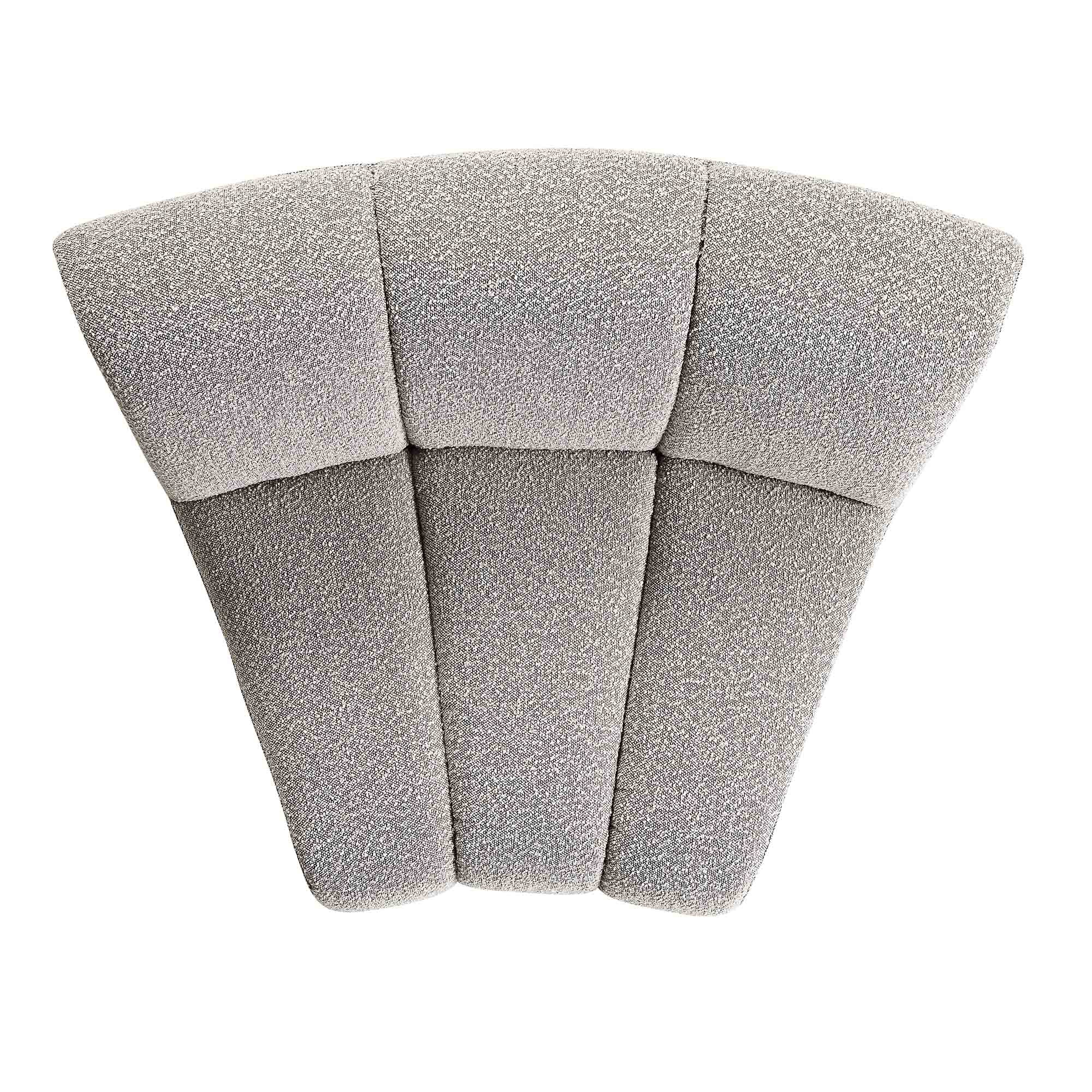 Granvia Taupe Boucle Modular Sofa, 1-Seater Curved Sofa - Image 7