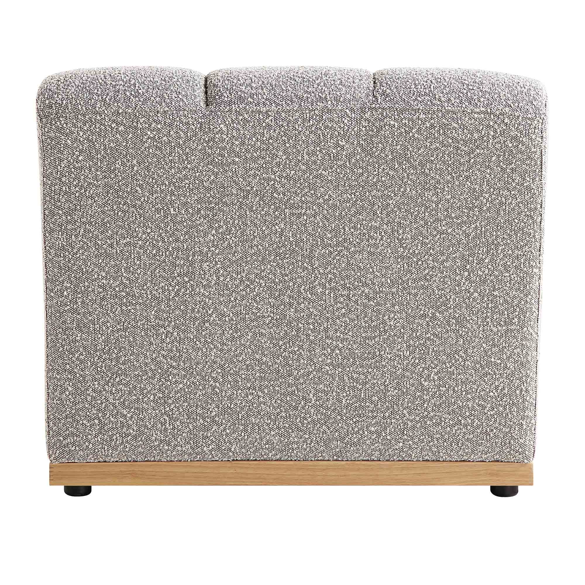 Granvia Taupe Boucle Modular Sofa, 1-Seater Armless Sofa - Image 10