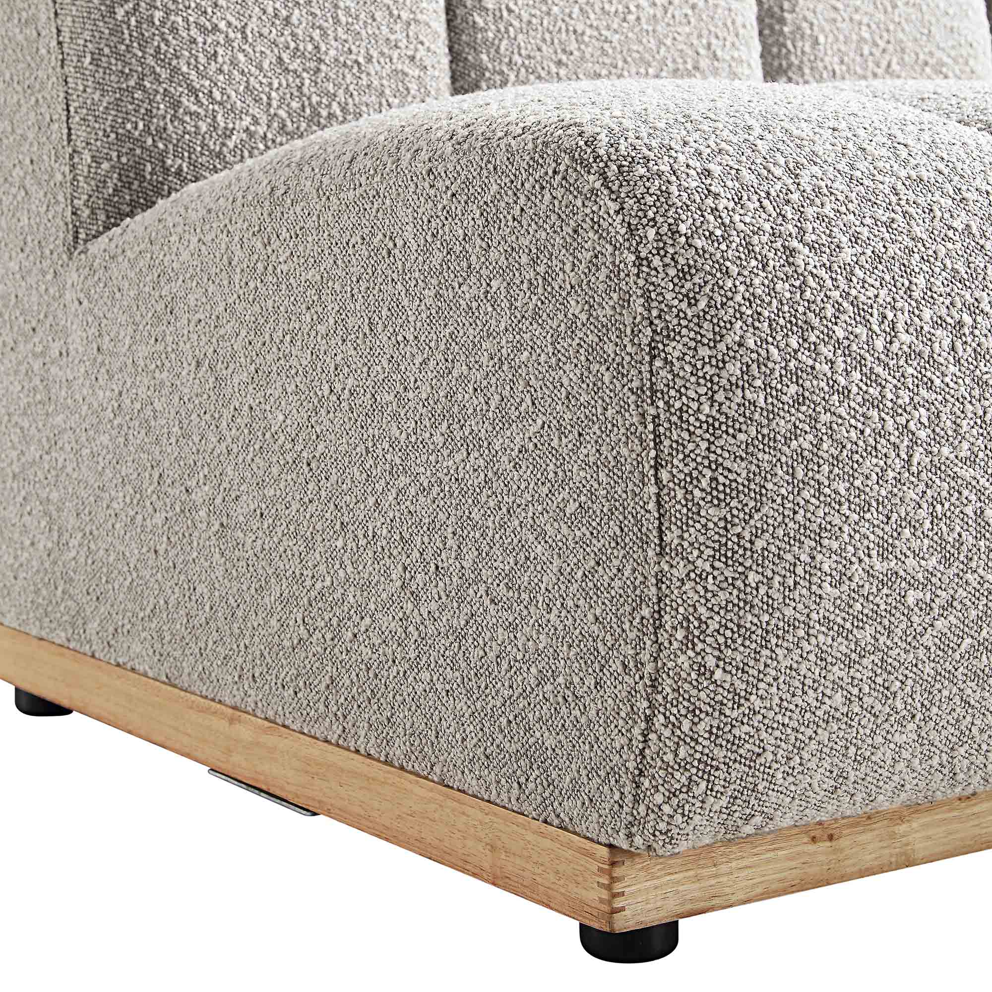 Granvia Taupe Boucle Modular Sofa, 3-Seater Curved Sofa - Image 12
