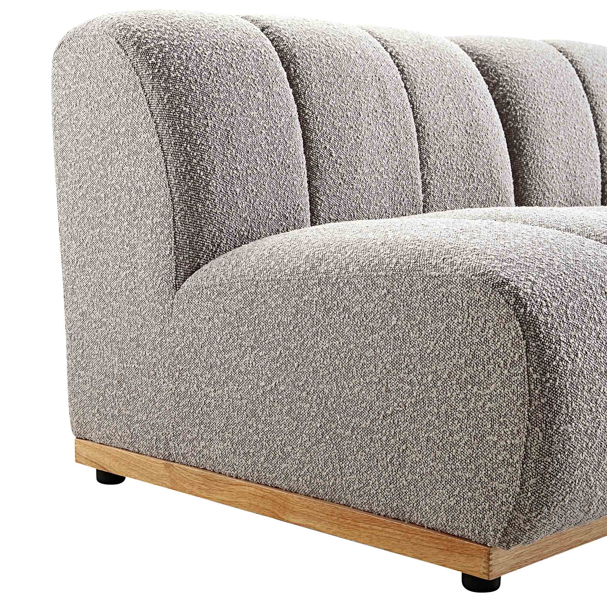 Granvia Taupe Boucle Modular Sofa, 5-Seater Grand L-Shaped Sofa - Image 9