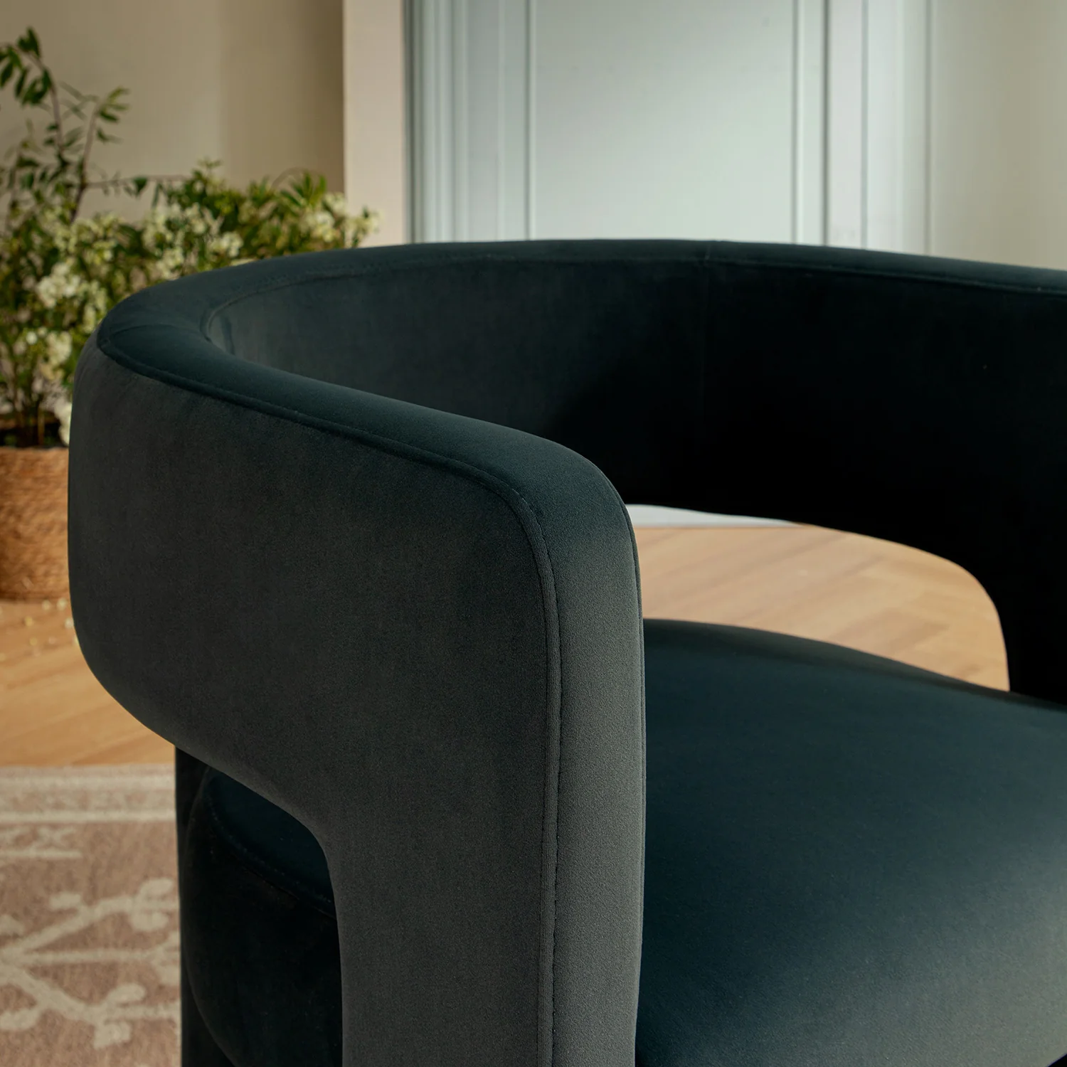 Greenwich Aegean Blue Velvet Dining Chair - Image 5