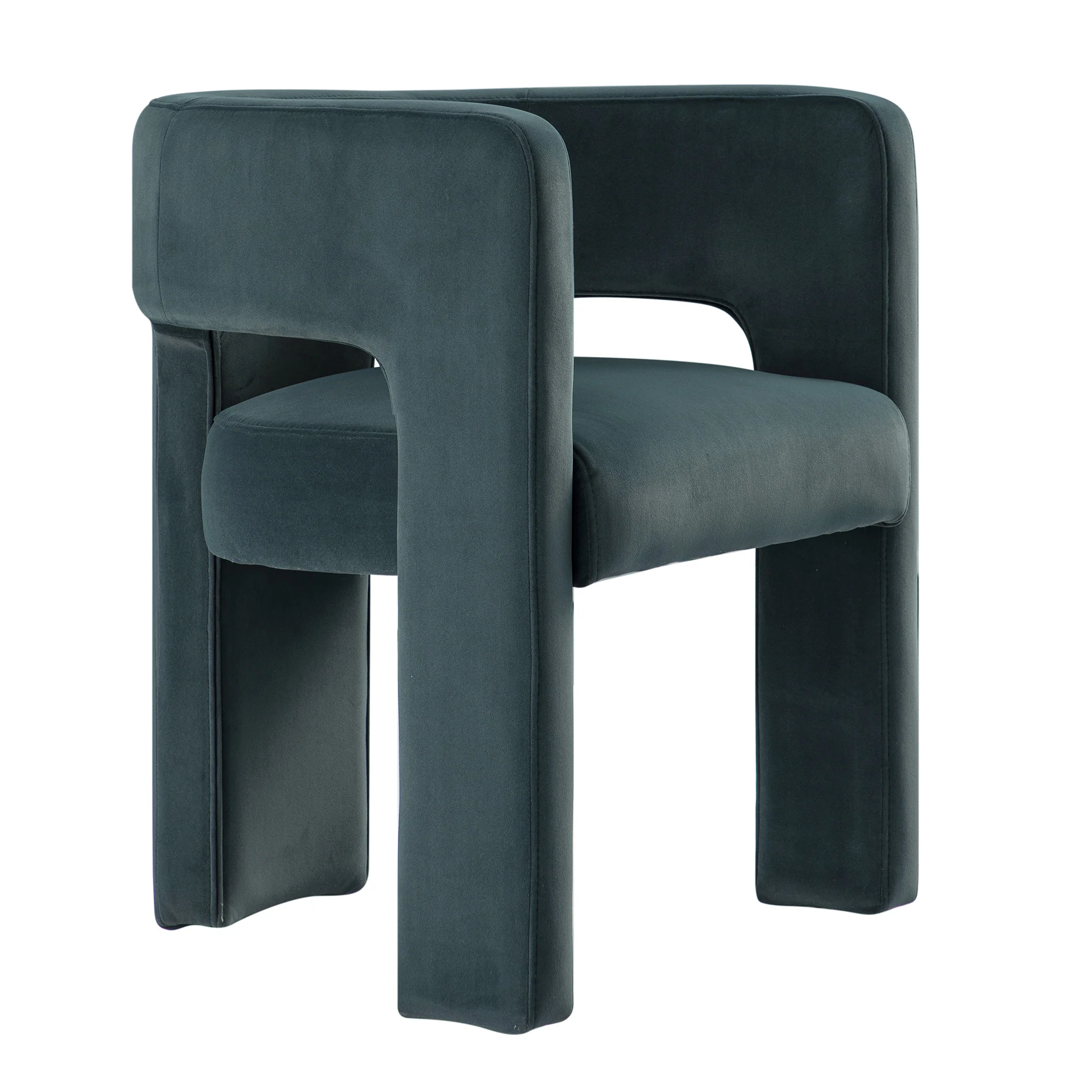 Greenwich Aegean Blue Velvet Dining Chair - Image 8