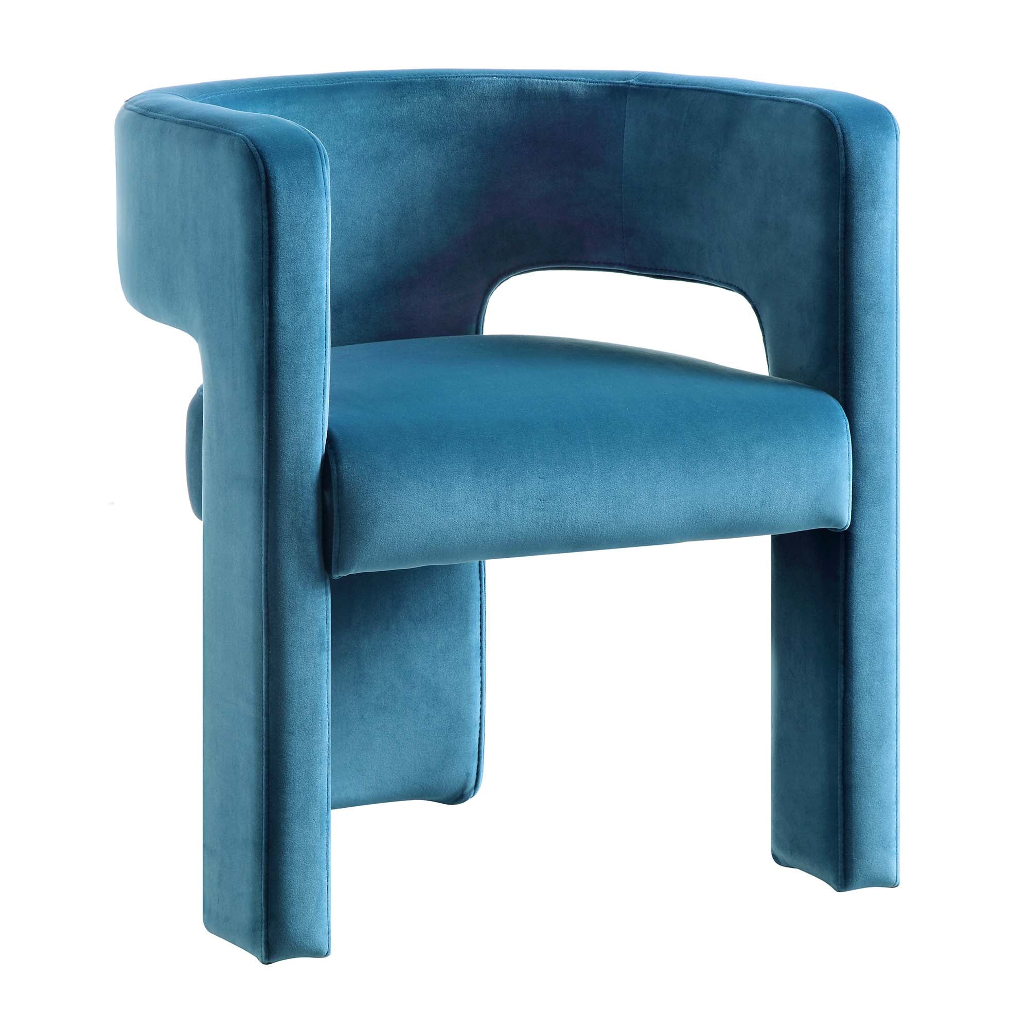 Greenwich Air Force Blue Velvet Dining Chair - Image 4