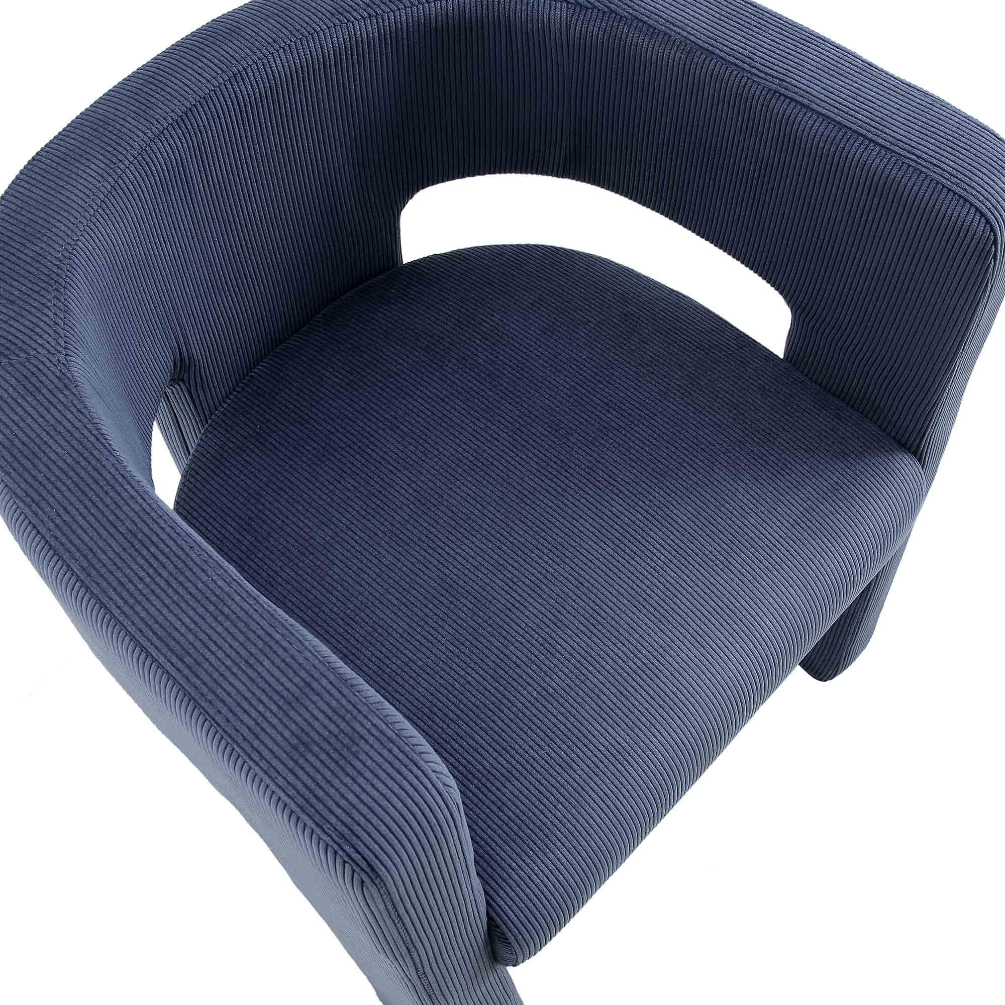 Greenwich Blue Corduroy Dining Chair - Image 8
