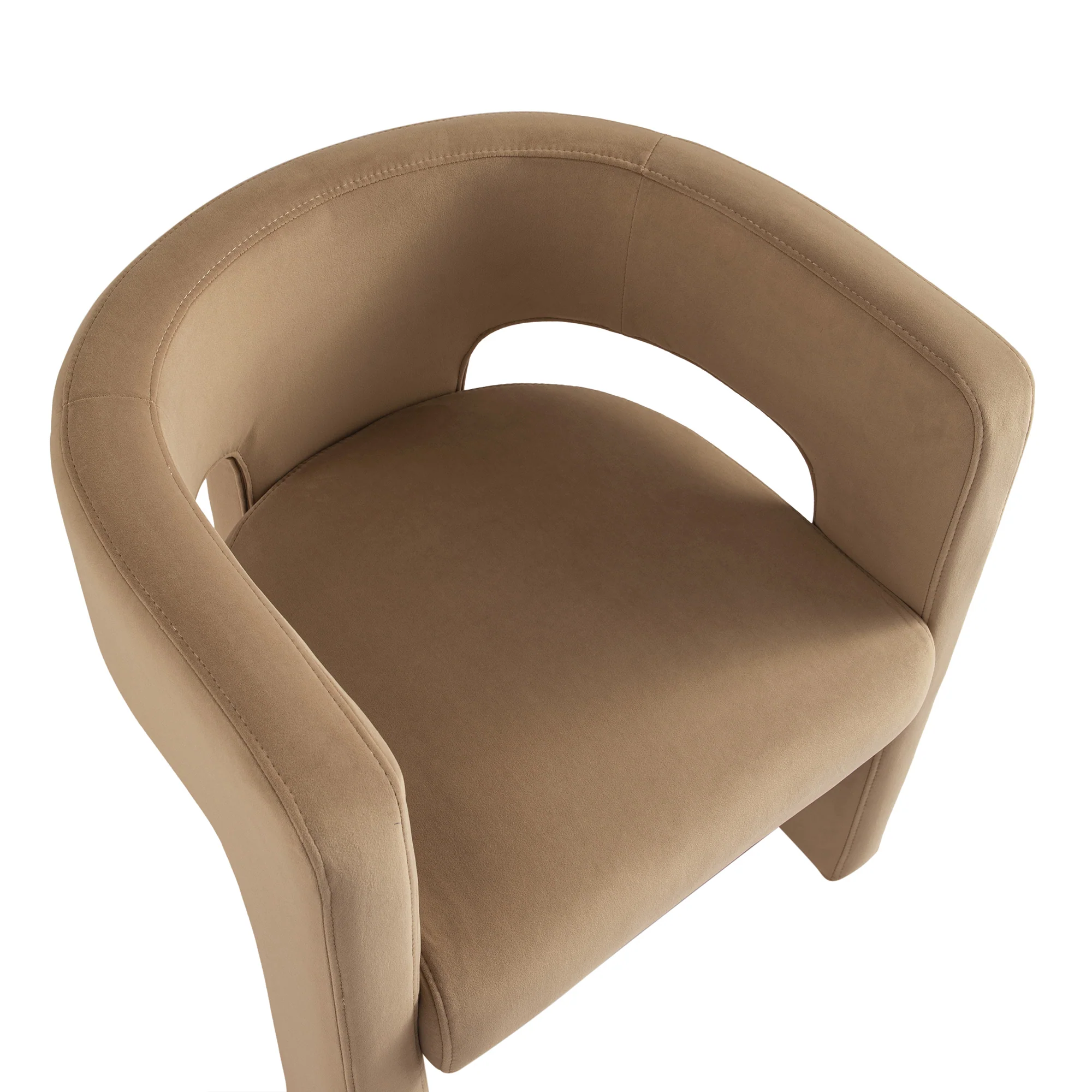 Greenwich Camel Velvet Dining Chair - Image 11