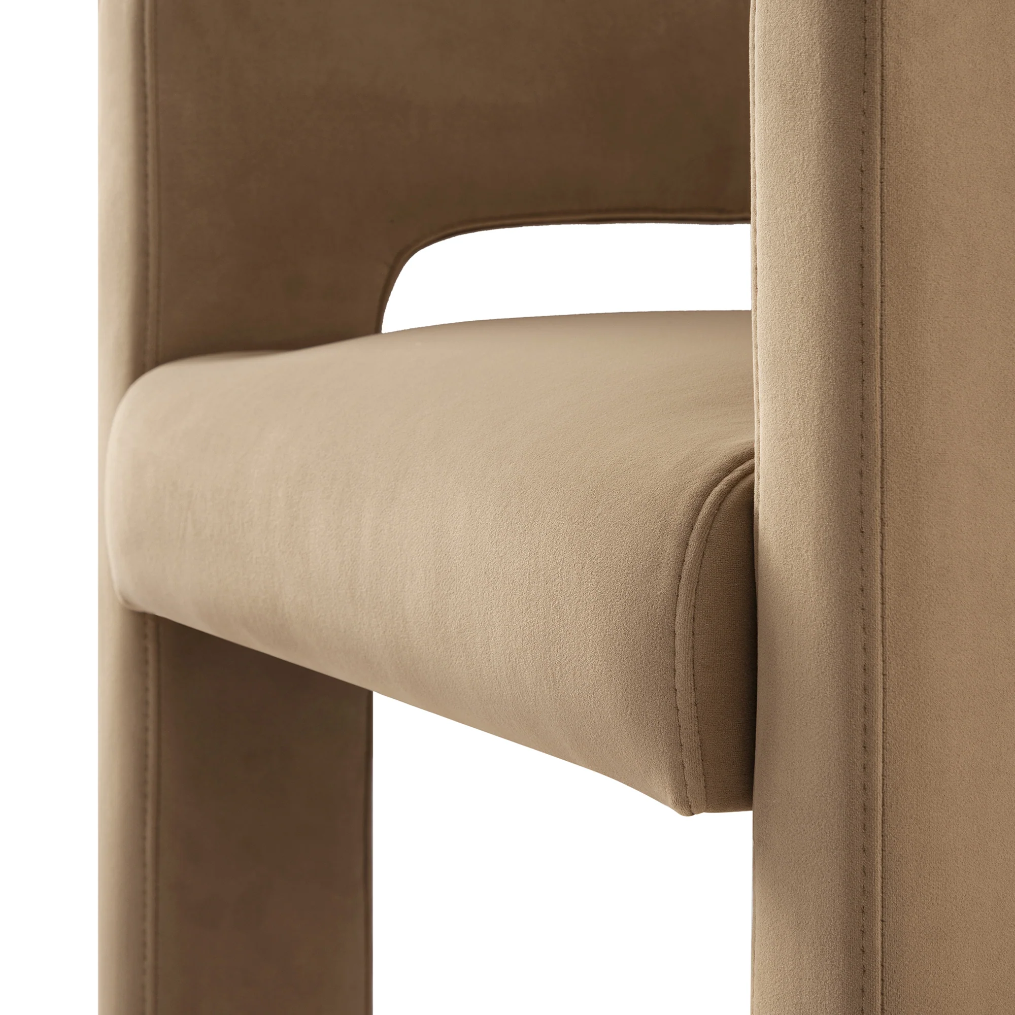 Greenwich Camel Velvet Dining Chair - Image 14