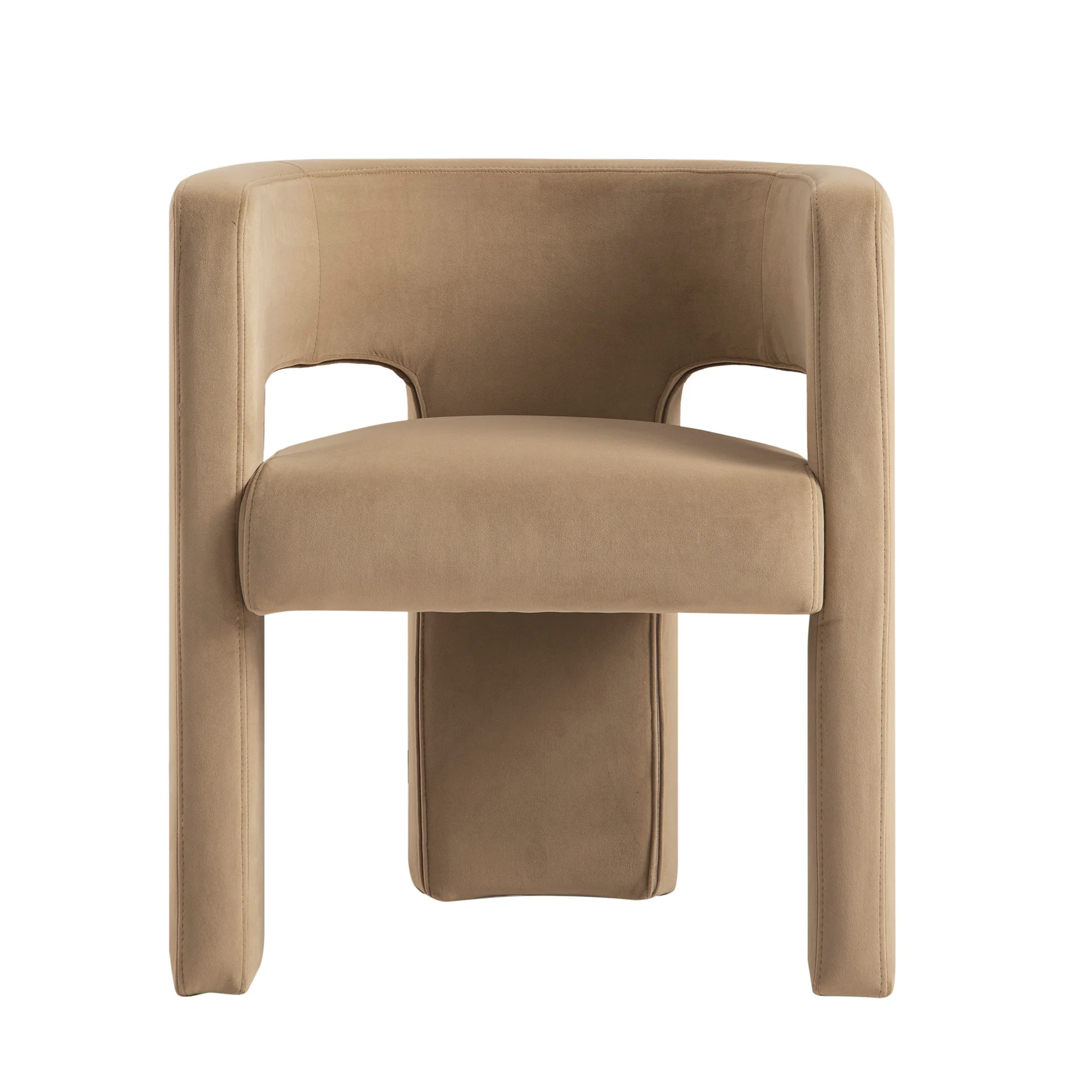 Greenwich Camel Velvet Dining Chair - Image 5