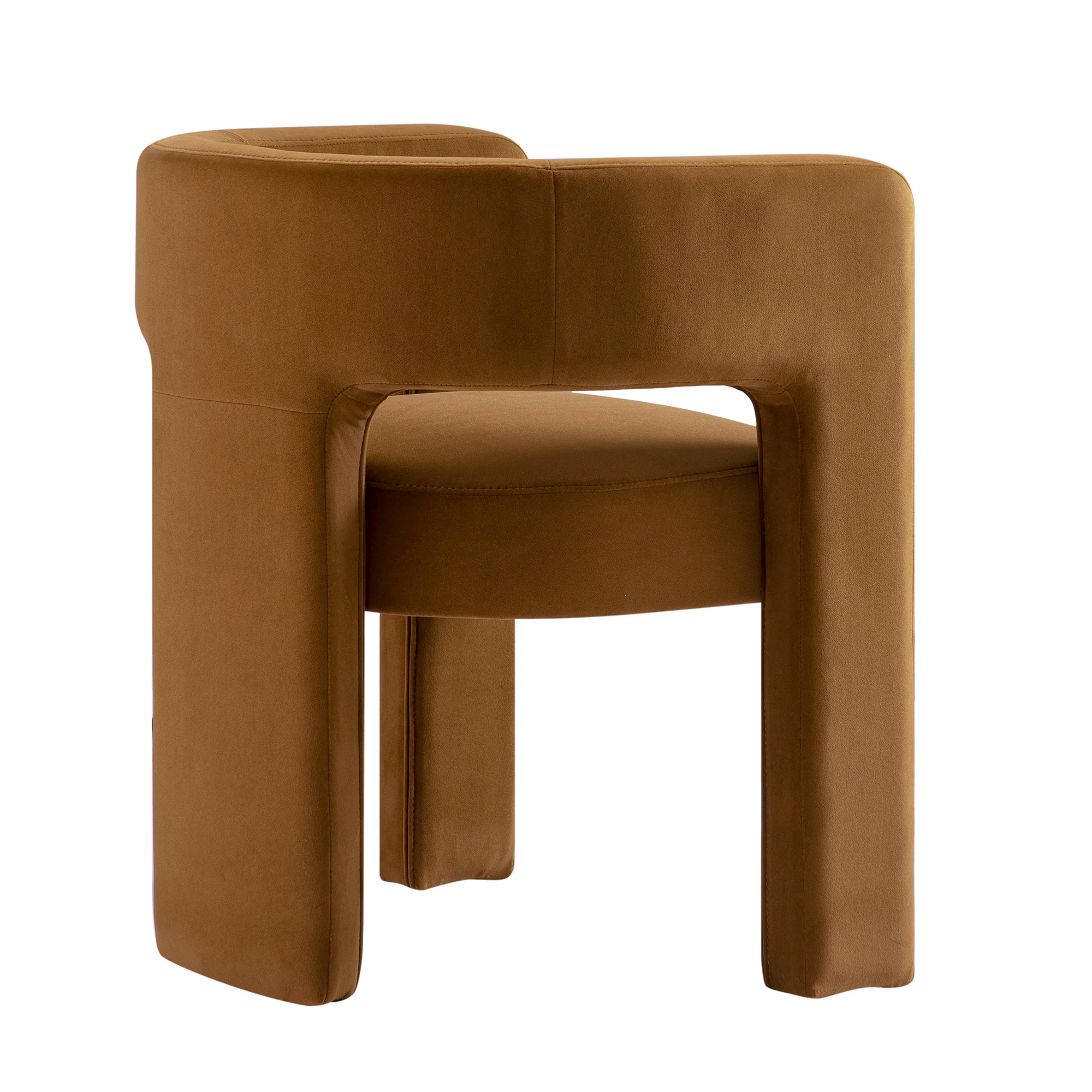 Greenwich Cinnamon Velvet Dining Chair - Image 11