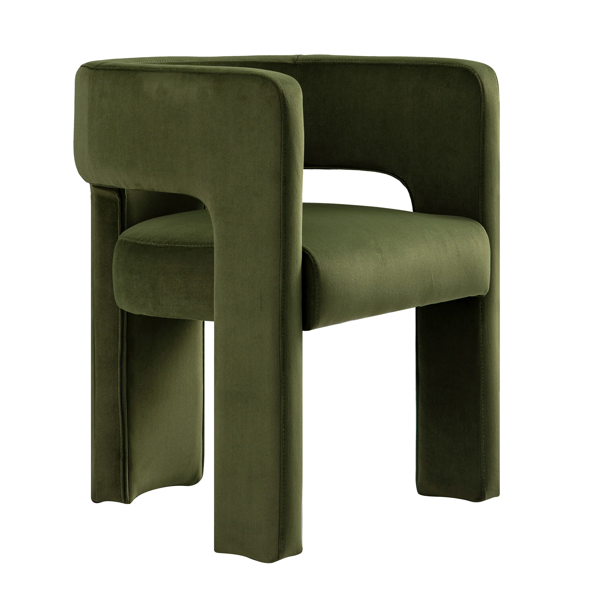 Greenwich Moss Green Velvet Dining Chair - Image 10