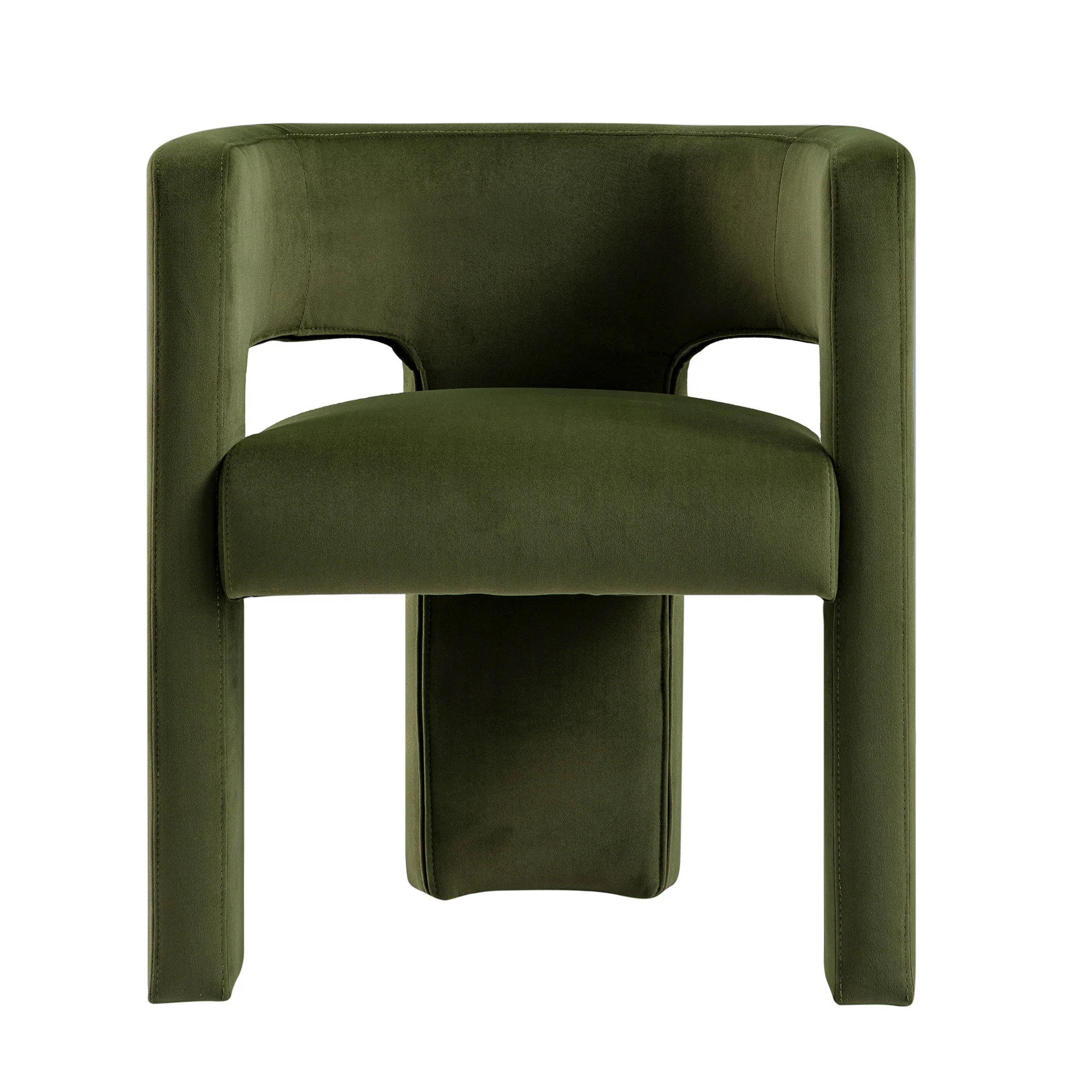 Greenwich Moss Green Velvet Dining Chair - Image 7