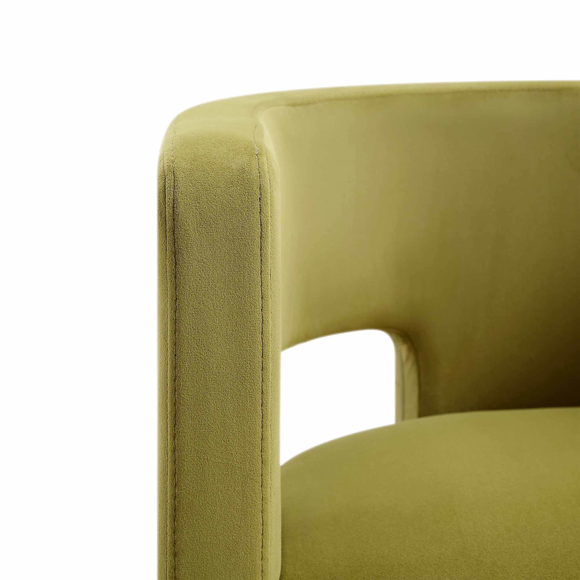 Greenwich Olive Green Velvet Dining Chair - Image 10