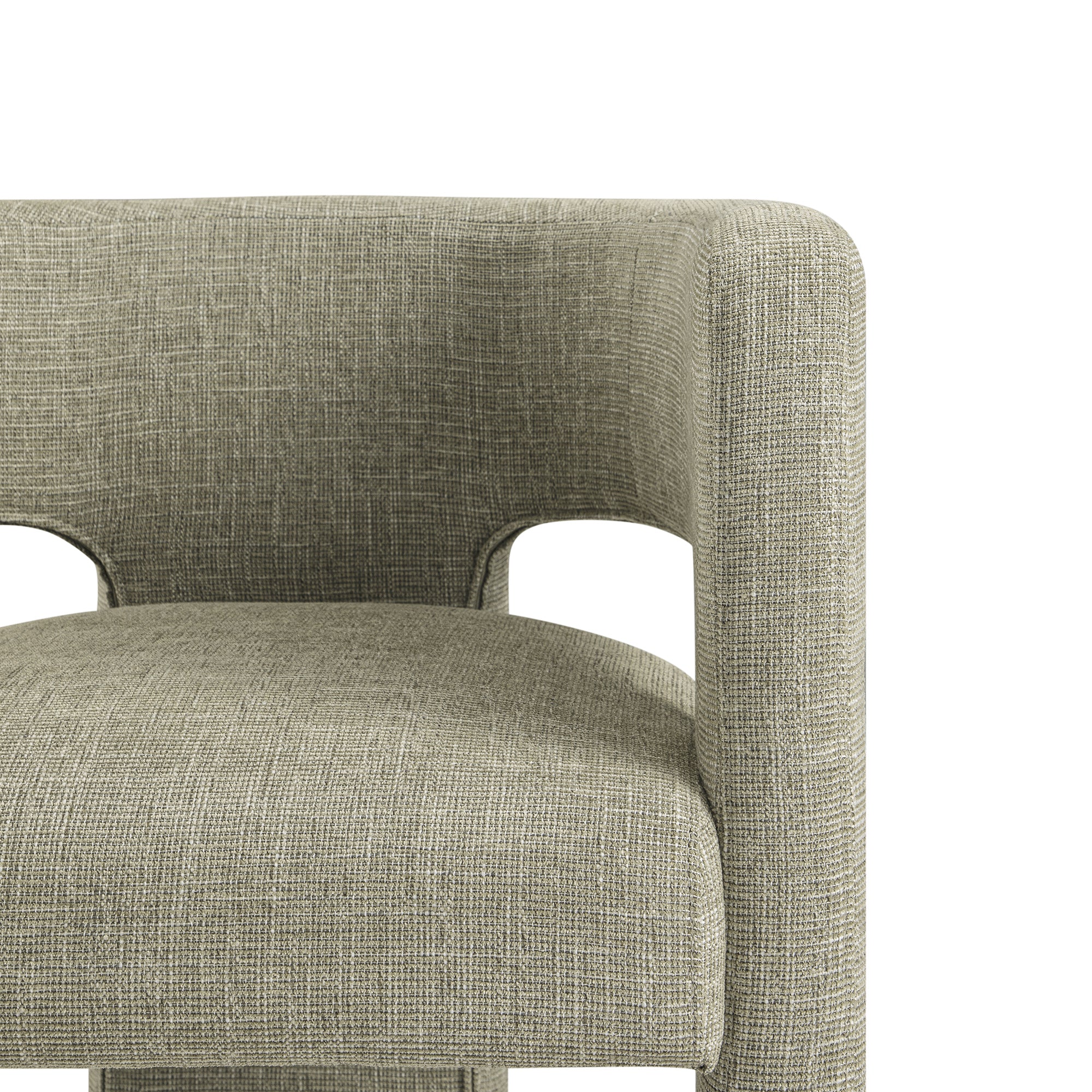 Greenwich Wheat Woven Textured Fabric Dining Chair - Image 13