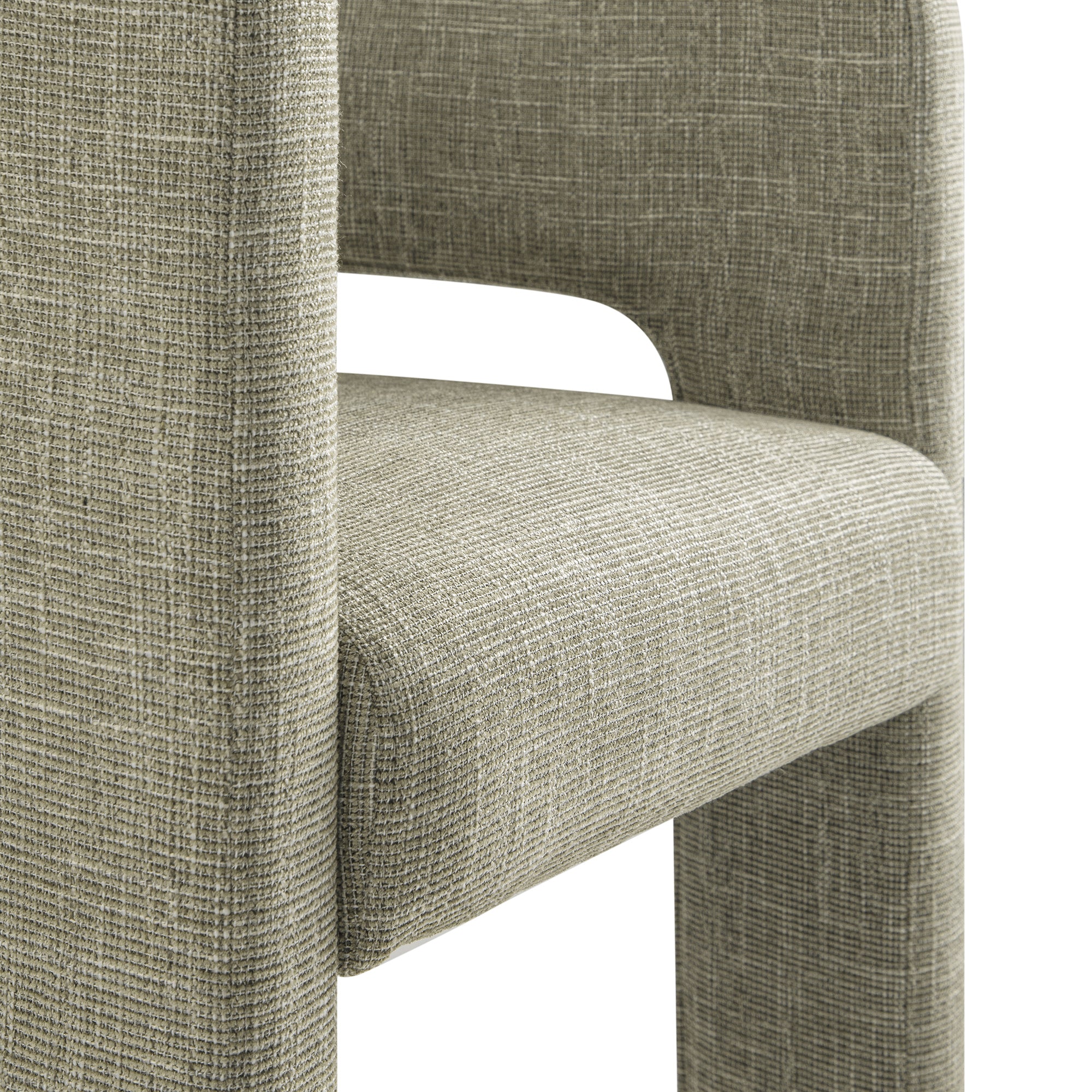 Greenwich Wheat Woven Textured Fabric Dining Chair - Image 14