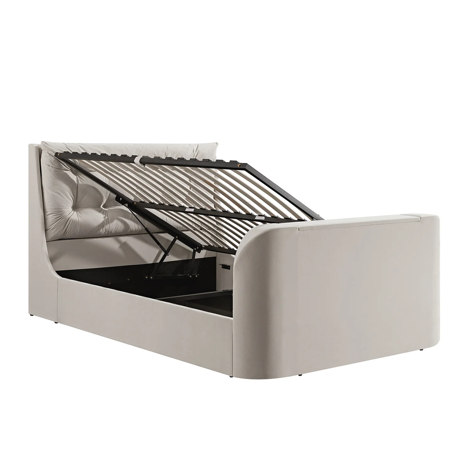 Hadley Champagne Velvet Ottoman TV Bed - Image 15