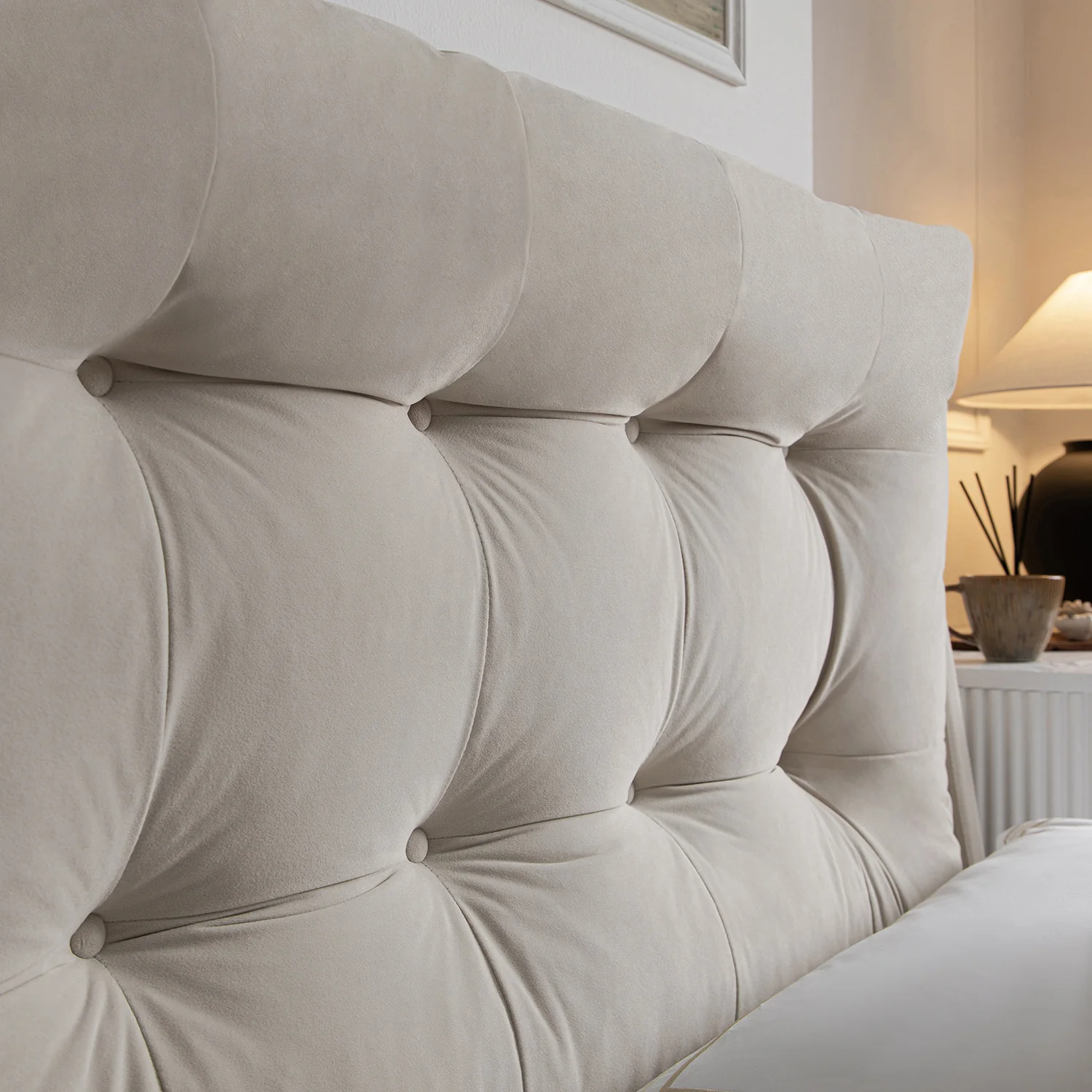 Hadley Champagne Velvet Ottoman TV Bed - Image 8