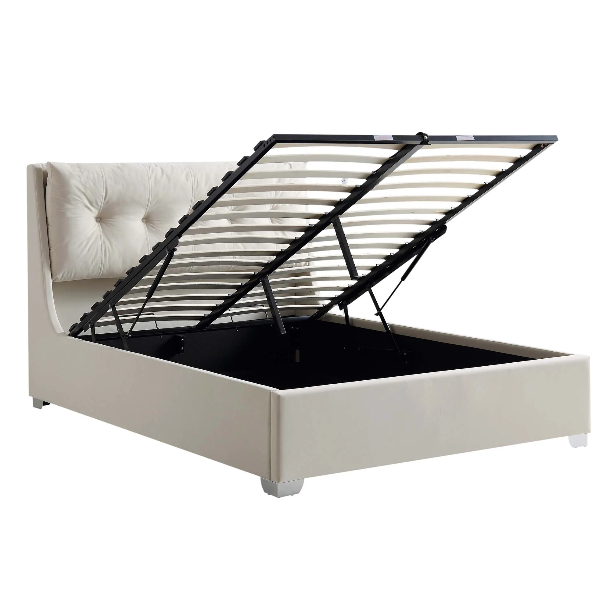 Hadley Champagne Velvet Ottoman Storage Bed - Image 4