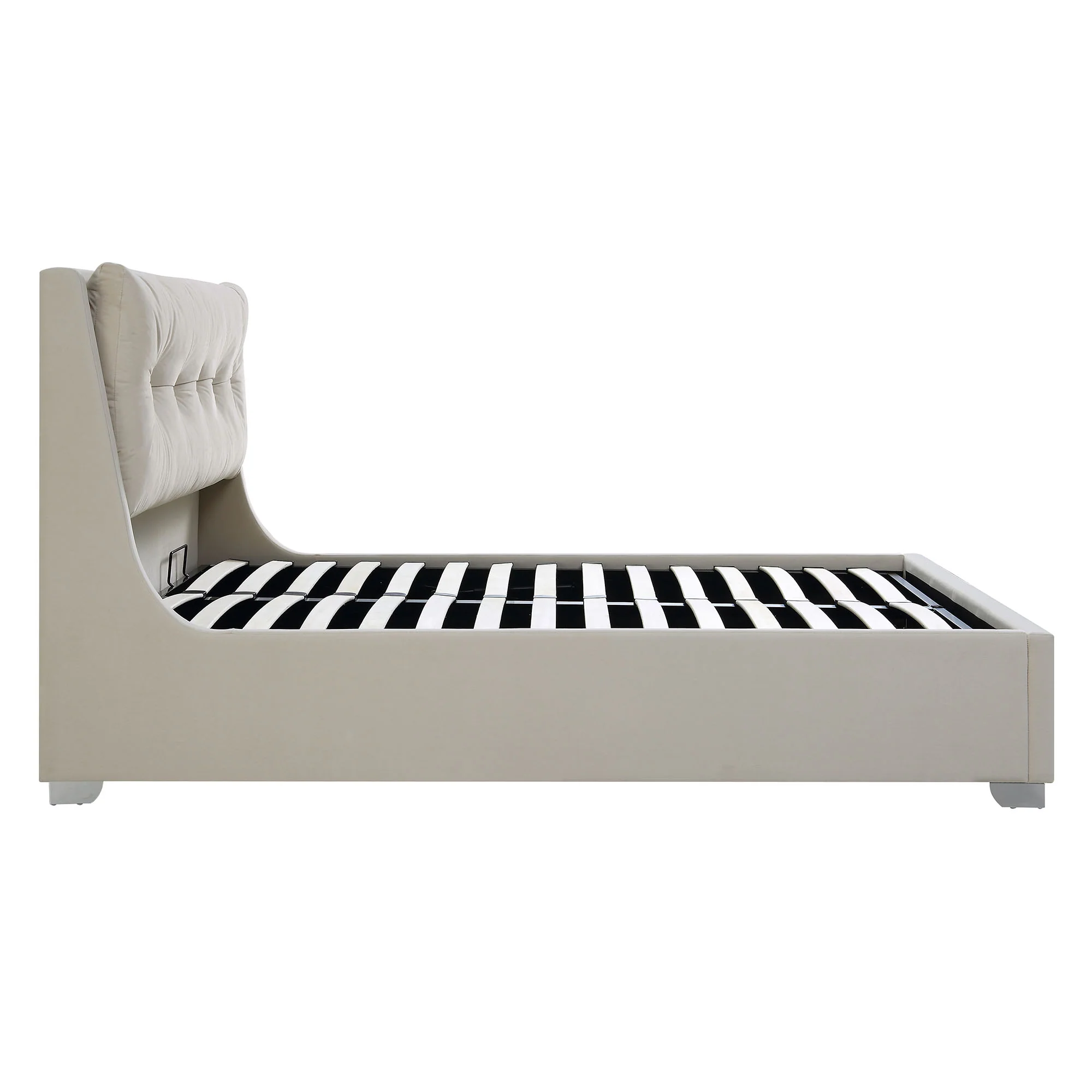 Hadley Champagne Velvet Ottoman Storage Bed - Image 7