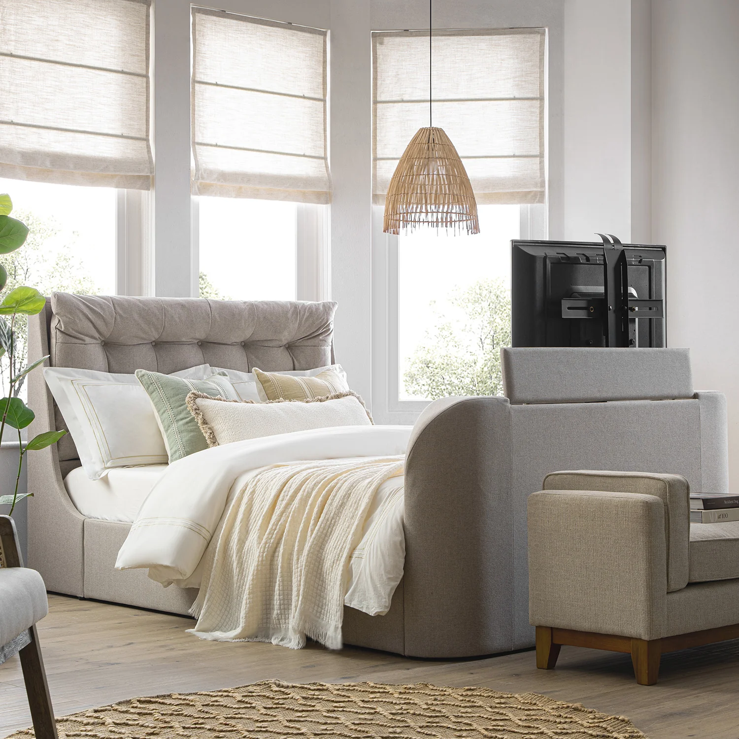 Hadley Stone Fabric Ottoman TV Bed - Image 2