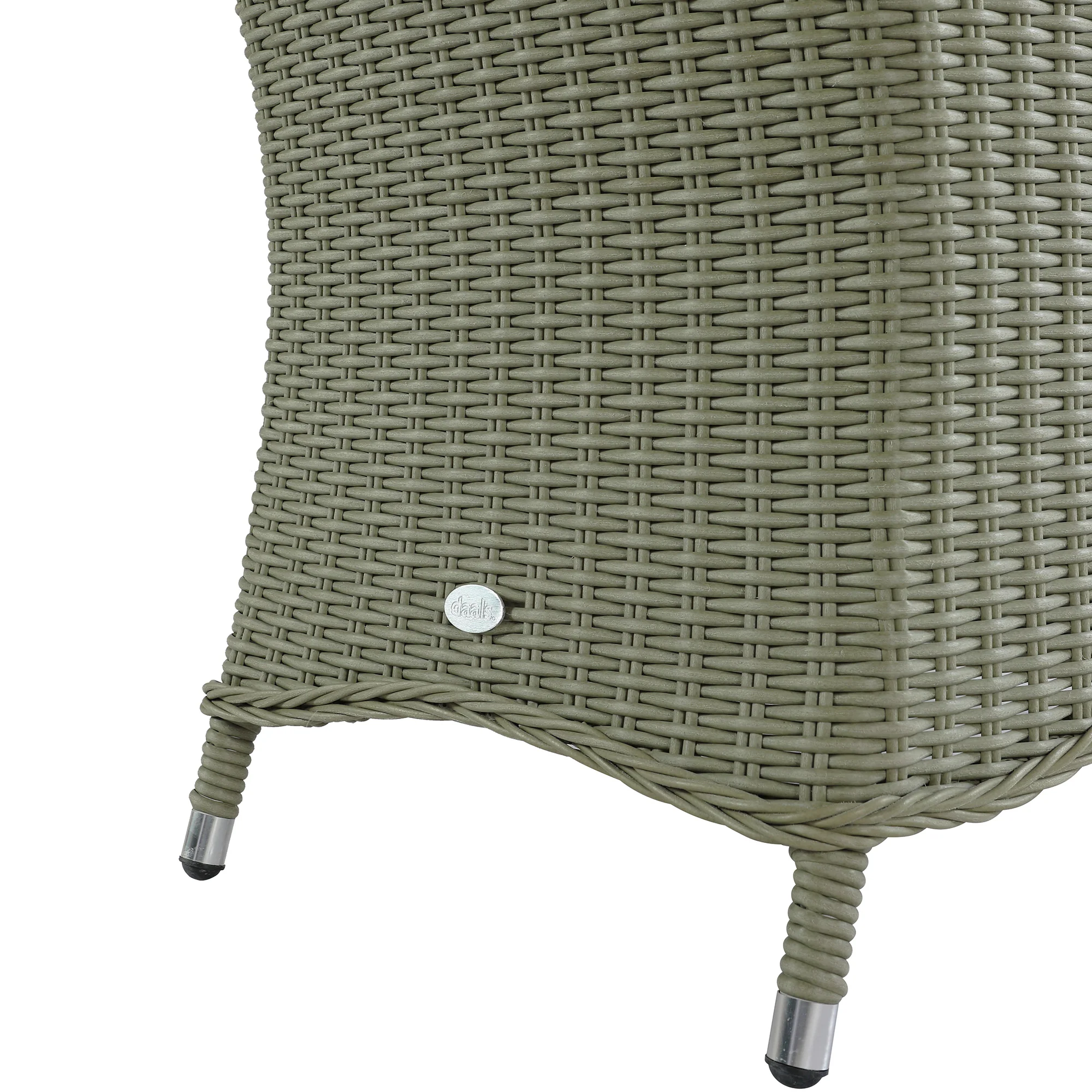 Hampshire 4-Seater Round Wicker Rattan Dining Set, Desert Sage - Image 15