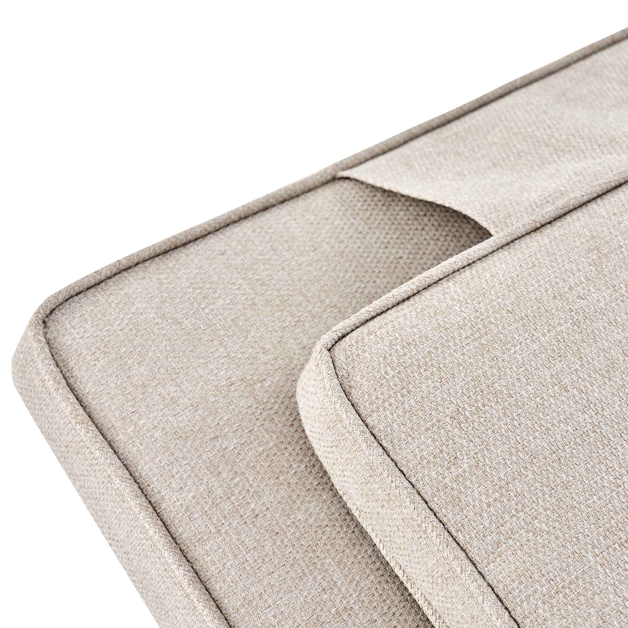 Hampshire Round Wicker Rattan Sun Lounger, Natural - Image 12