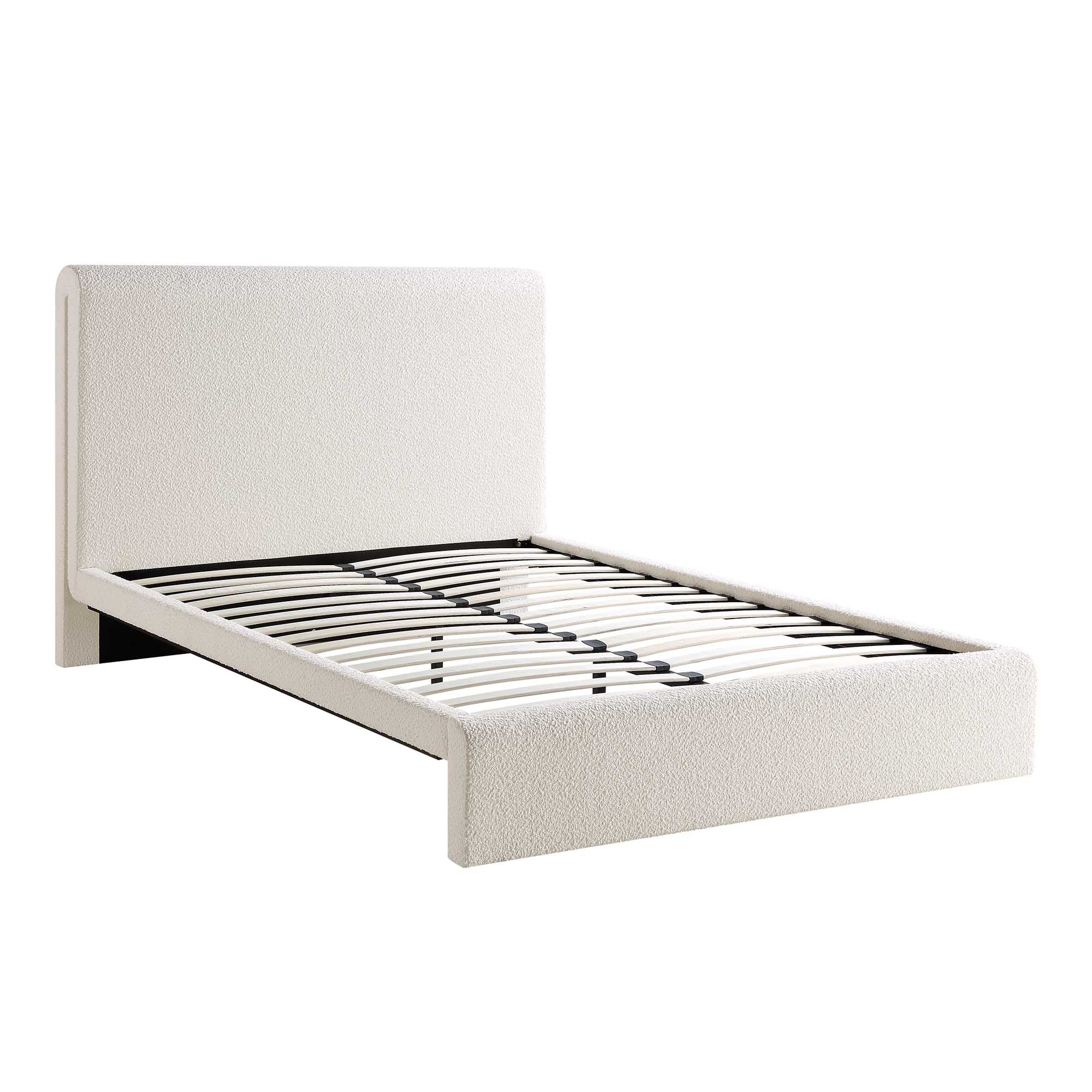 Hampstead Ecru Boucle Curved Bed - Image 4