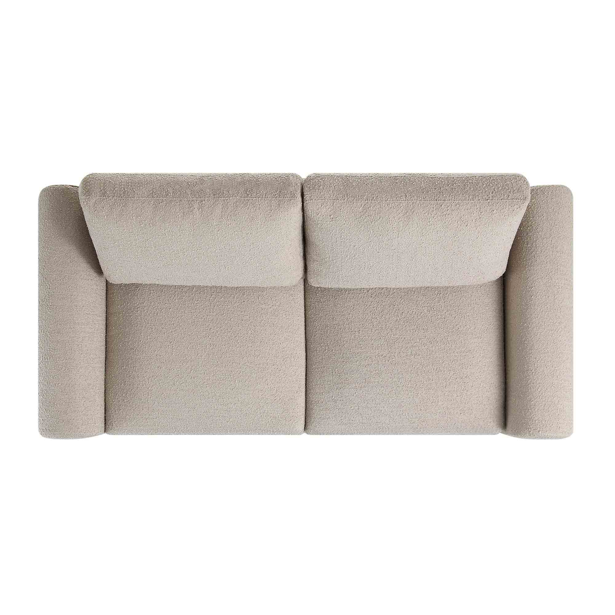 Hampstead Taupe Boucle Curved 2-Seater Sofa - Image 6