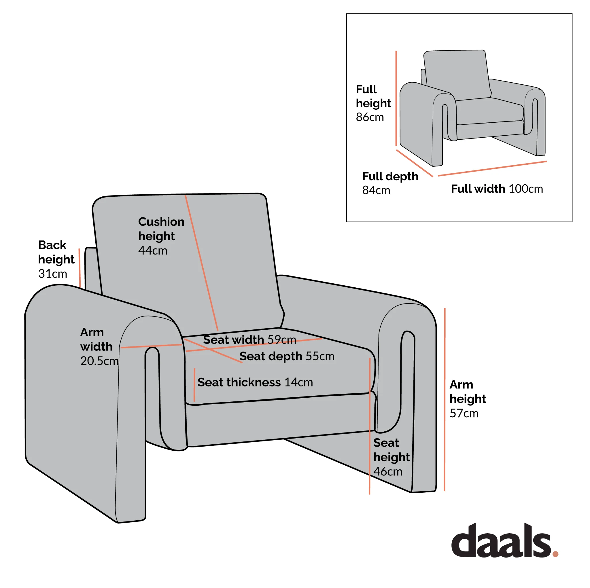 Hampstead Grey Boucle Curved Armchair - Image 5