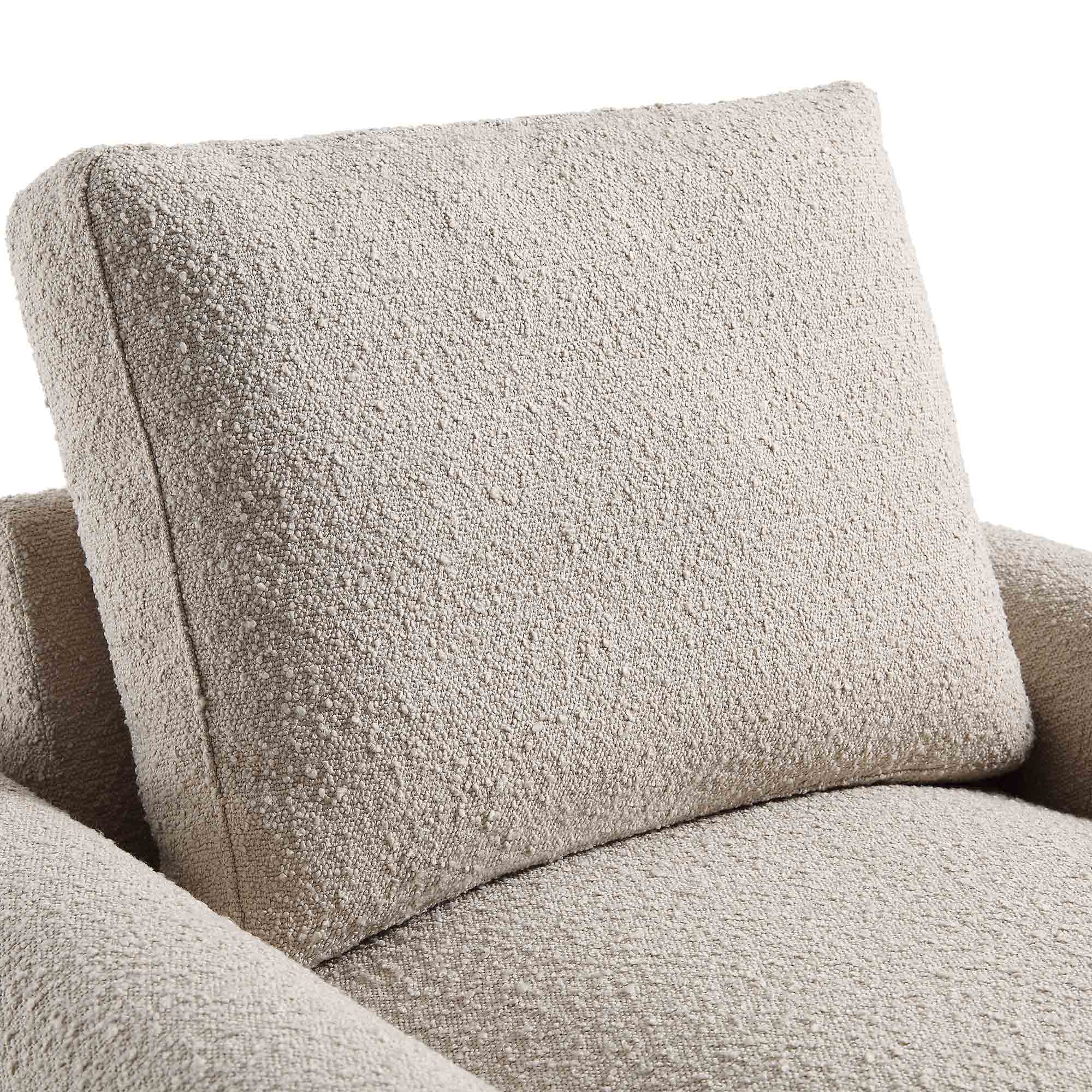 Hampstead Taupe Boucle Curved Armchair - Image 8