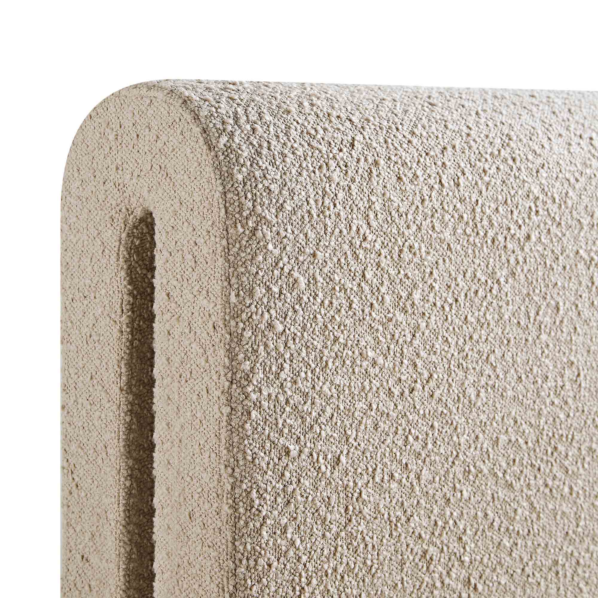 Hampstead Taupe Boucle Curved Bed - Image 10
