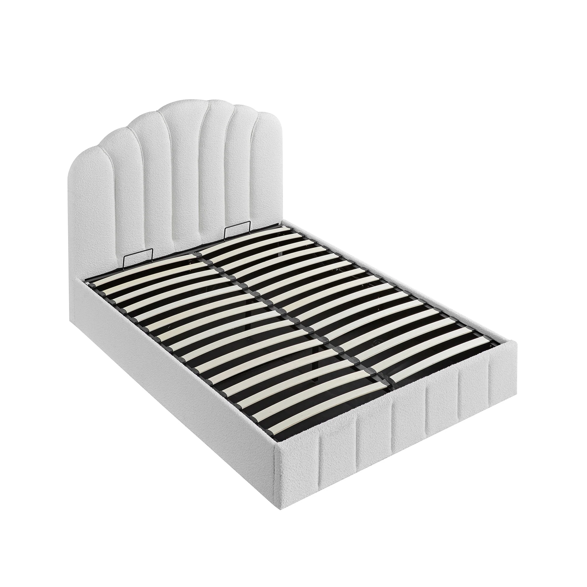 Hana Ottoman Storage Bed, Ecru Boucle - Image 12