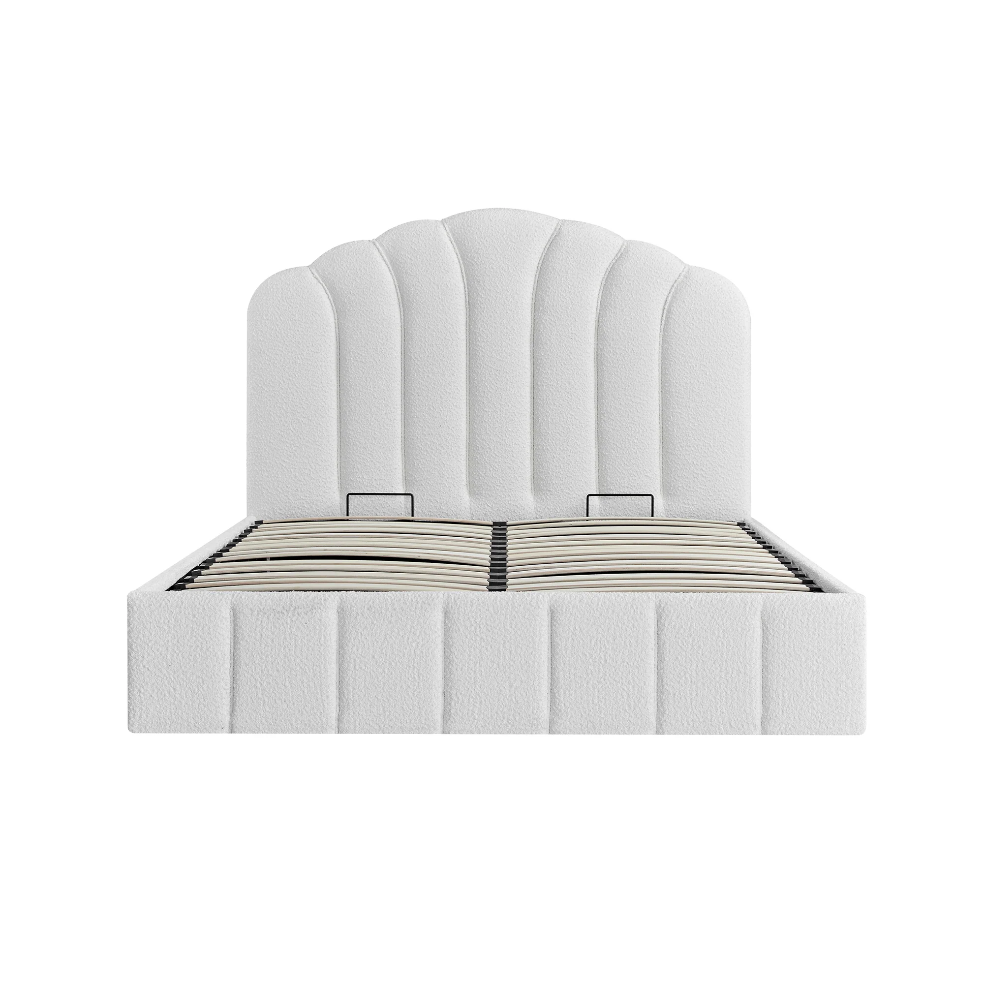 Hana Ottoman Storage Bed, Ecru Boucle - Image 8
