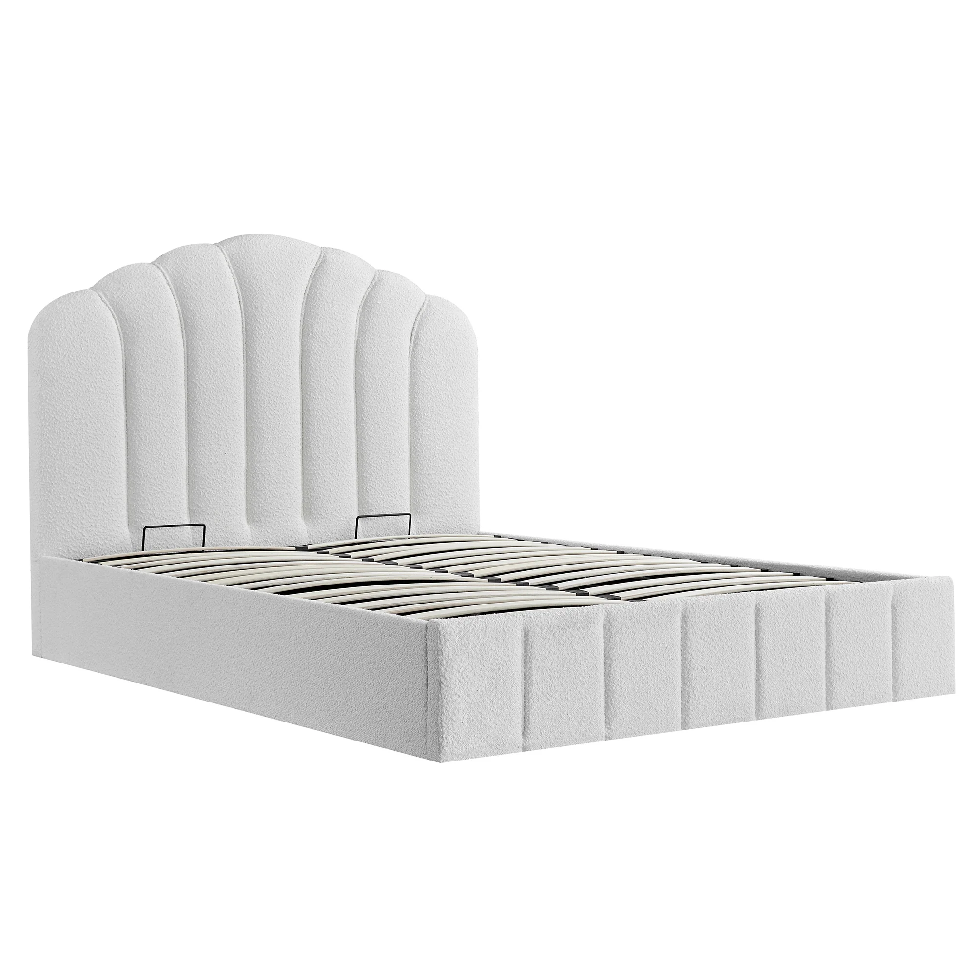 Hana Ottoman Storage Bed, Ecru Boucle - Image 9